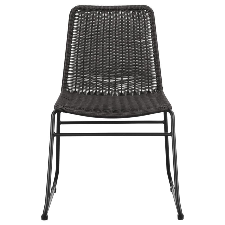 Dacy - Faux Rattan Metal Dining Side Chair (Set of 2) - Brown CoasterEveryday