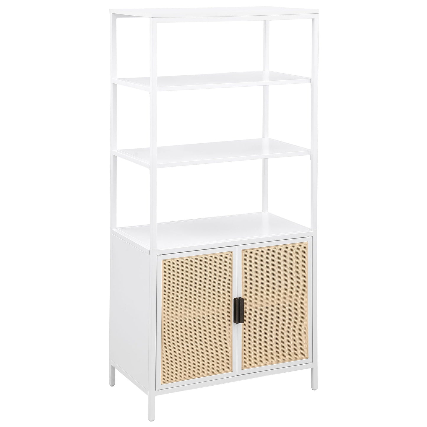 Amherst - 3-Shelf Radio Weave Cane Metal Accent Cabinet Coaster Fine Furniture