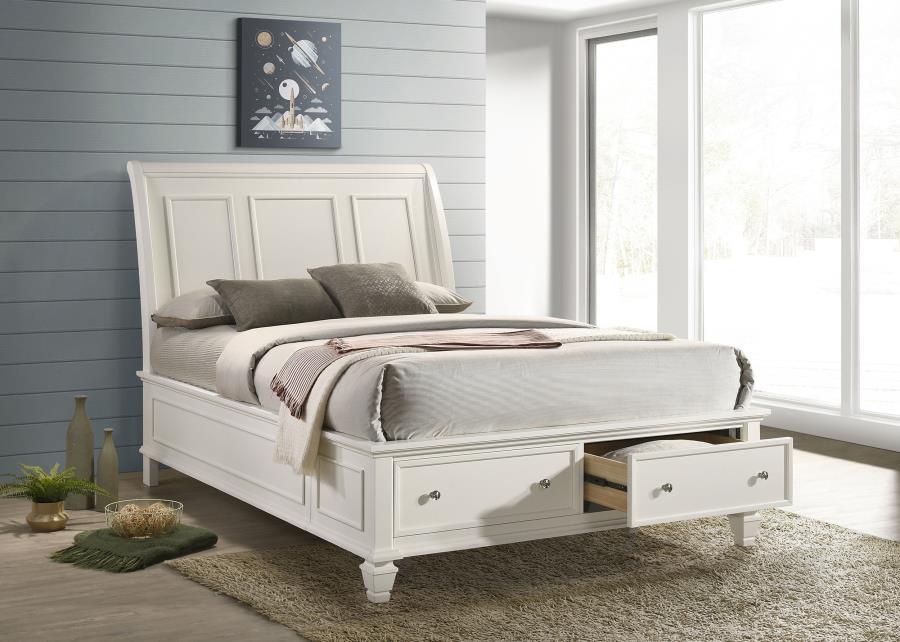 Sandy Beach - Storage Sleigh Bed CoasterEssence