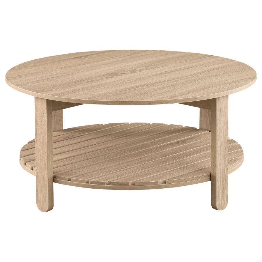 Fowler - 1 Shelf Round Engineered Wood Table Coaster Fine Furniture