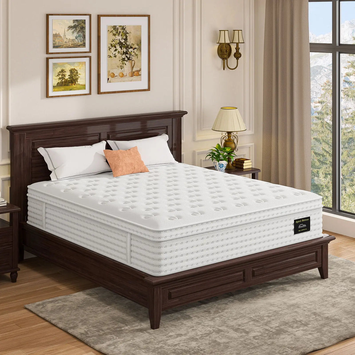 14'' Hybrid Mattress, Memory Foam & Pocket Springs For Pressure Relief Somnus Mattress USA