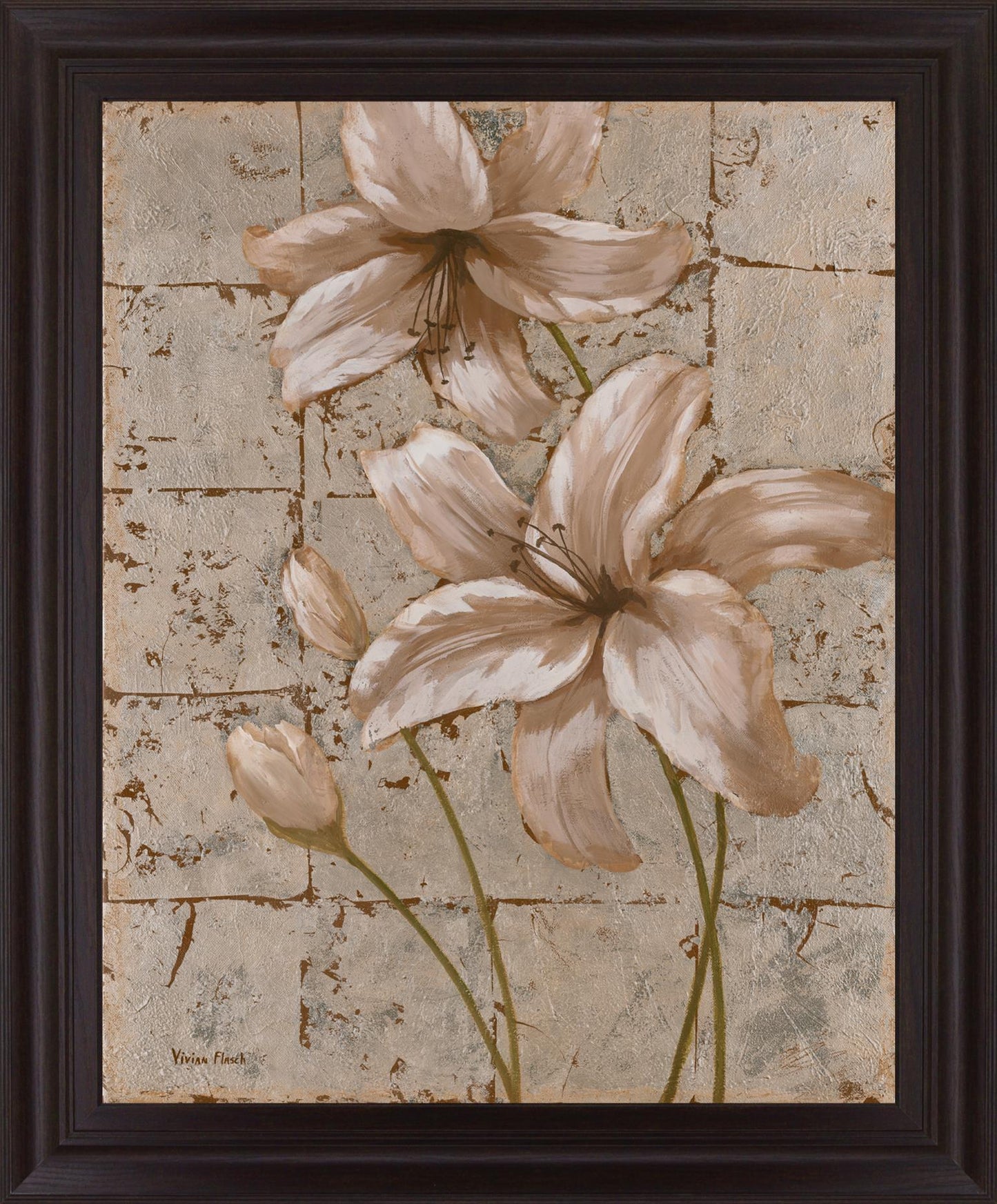 Blush Petals - 28" x 34" Framed Wall Art Classy Art