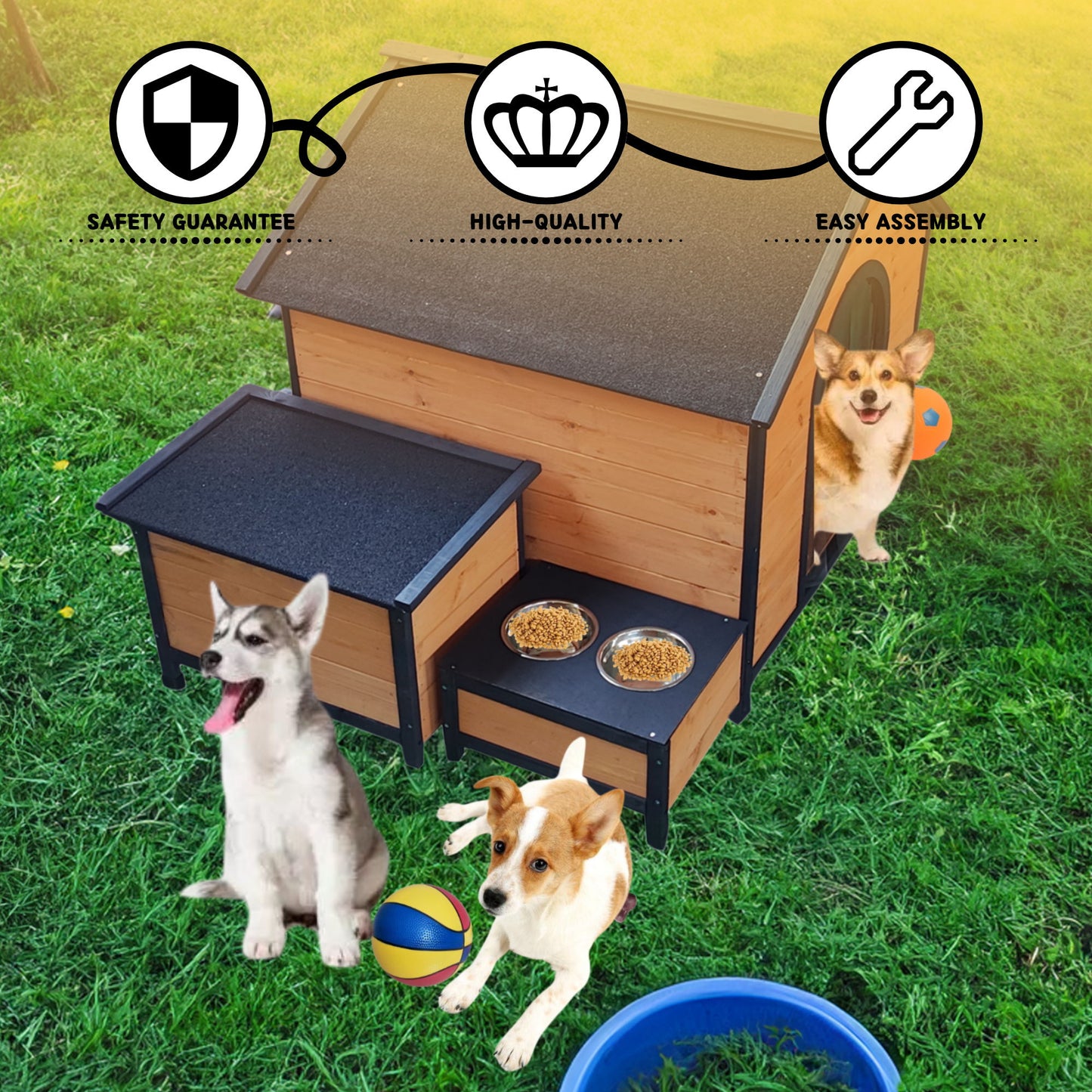 Xpt088 Wearable And Strong Dog House For Playground - Natural Daily Nest