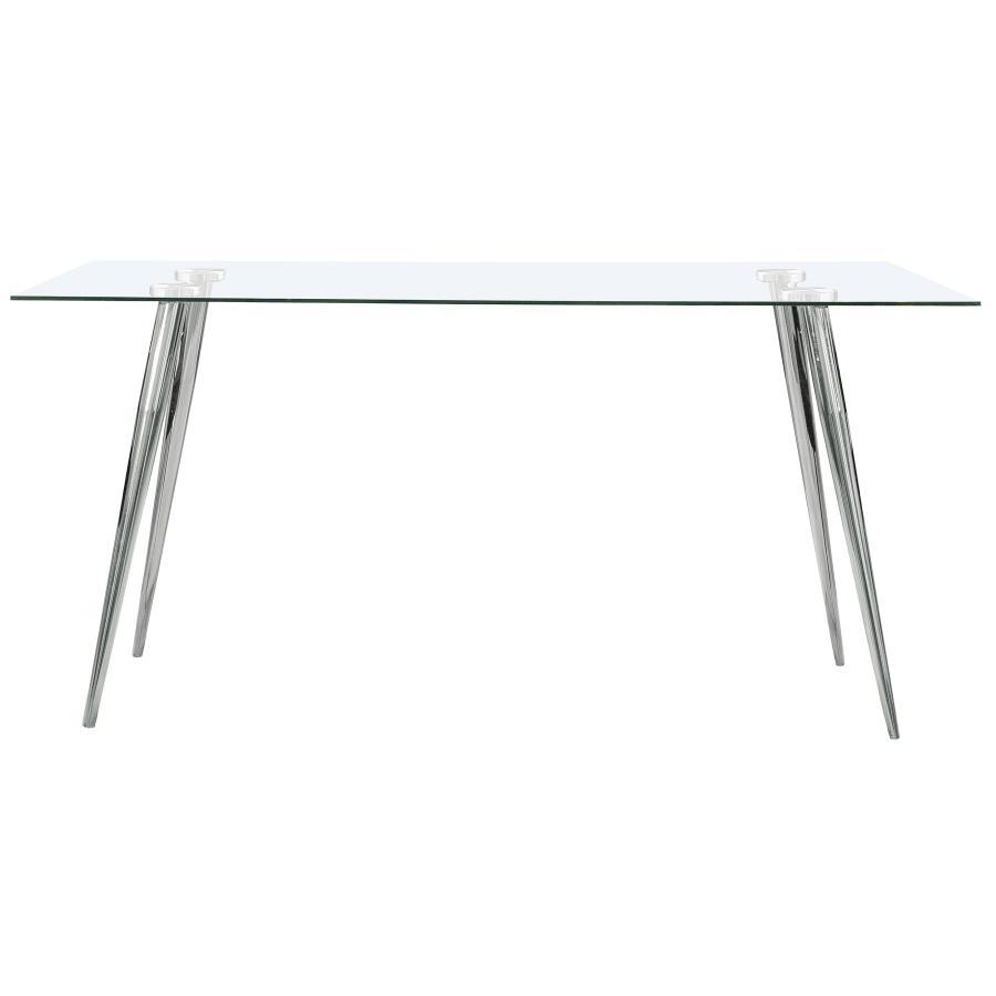 Gilman - Rectangular 64-inch Glass Top Dining Table CoasterEssence