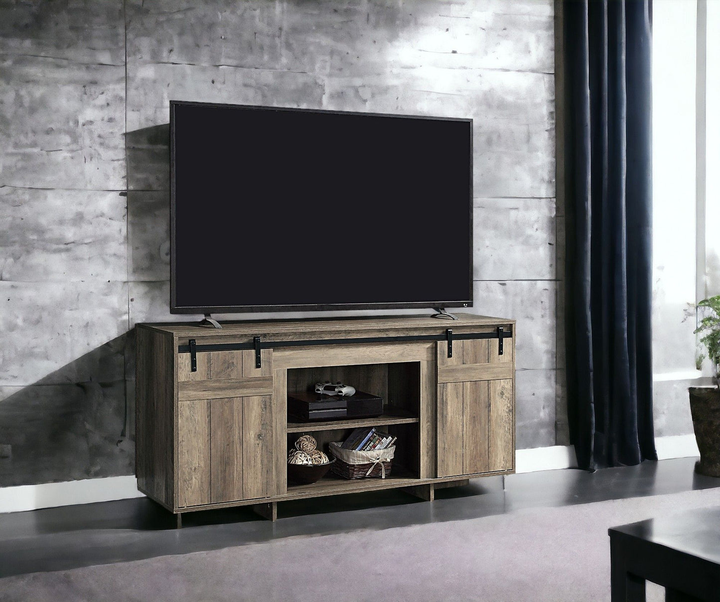 Bellarosa - TV Stand - Gray Acme
