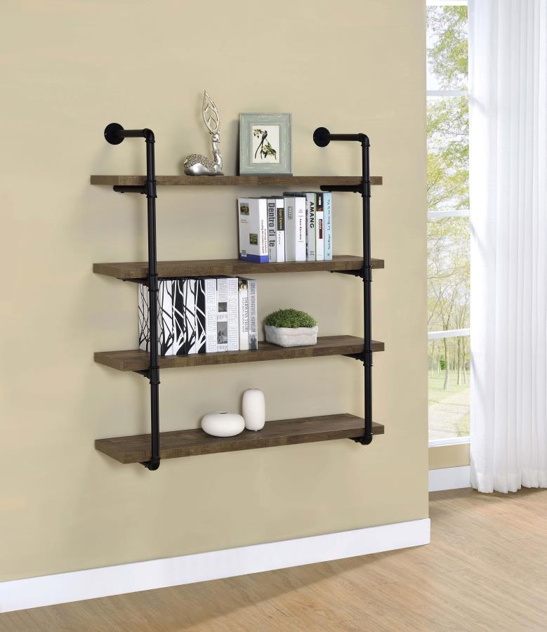 Elmcrest - 4-Shelf Wall Bookshelf CoasterEveryday