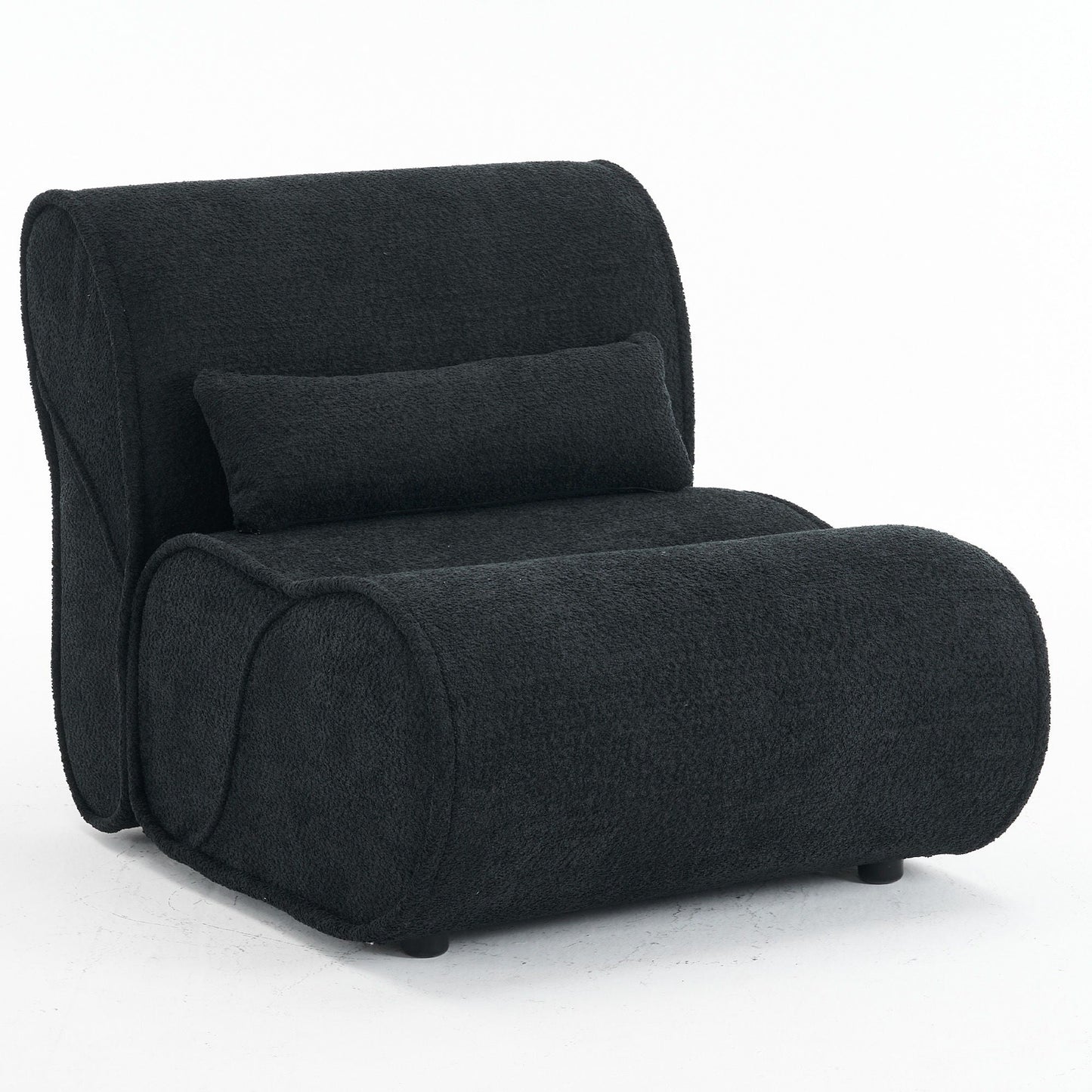 Soft Pellet Velvet Recliner, Comfortable Lounge Chair With Waist Pack Padding, Modern Design, Ideal For Living Room Home Essentials