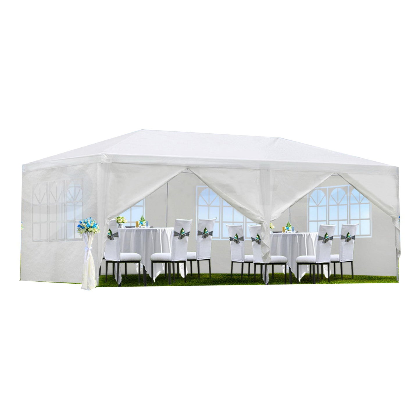 10X20' Outdoor Garden Gazebo Wedding Party Tent Canopy Marquee With Removable Sidewalls Home Essentials
