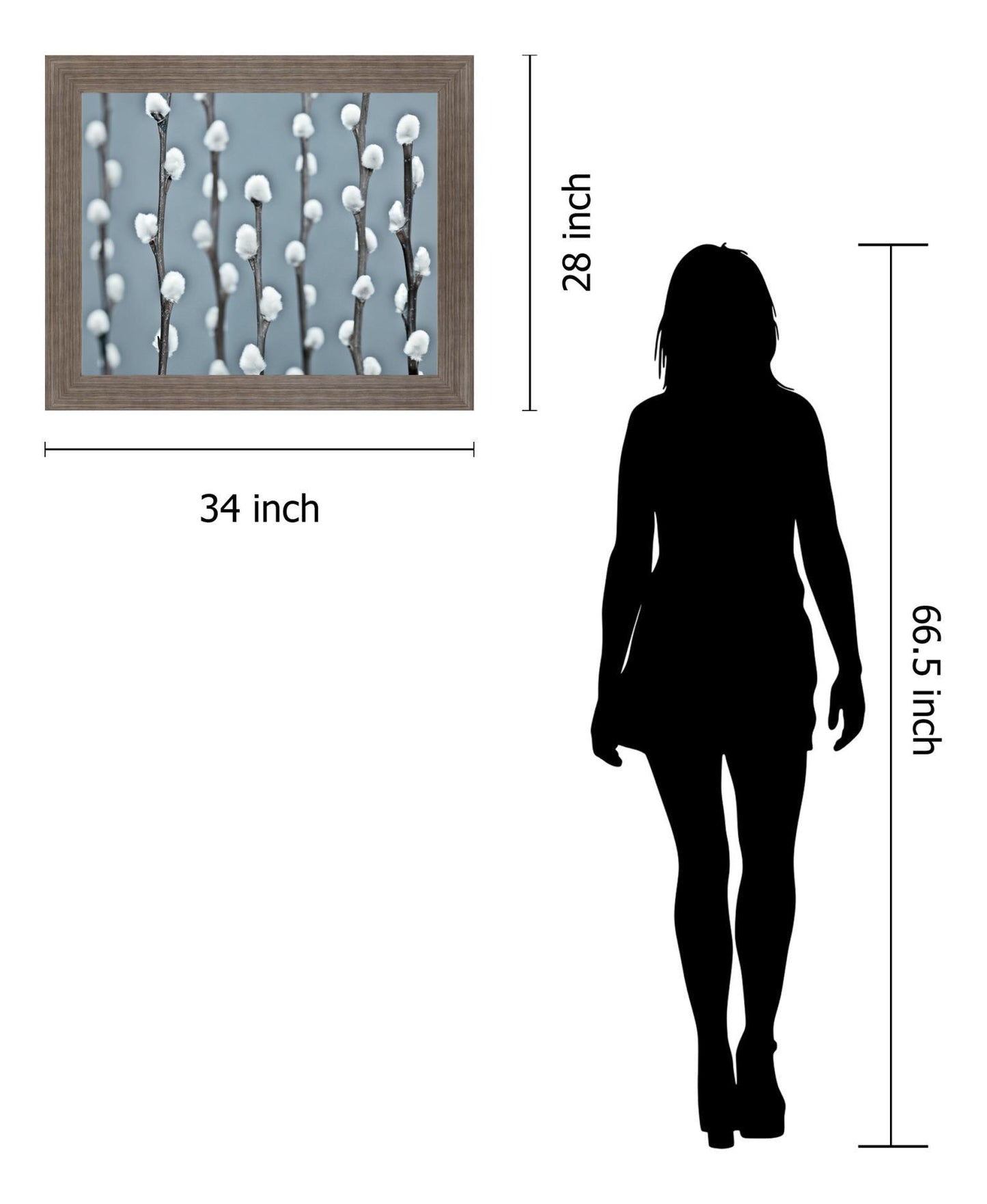 Winter Willow - 28" x 34" Framed Wall Art Classy Living