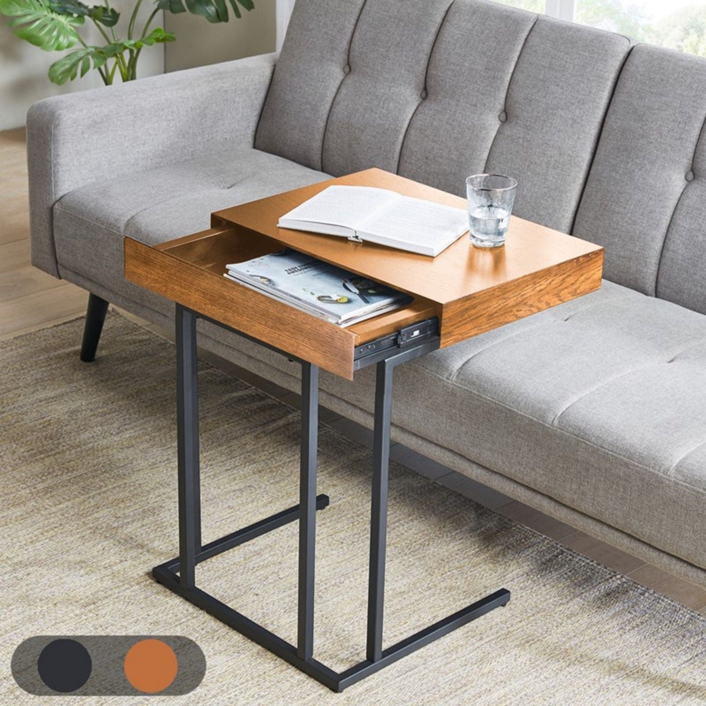 Wynn - Pull Up Table With Storage Compartment 22X16X26" - Pecan JLA