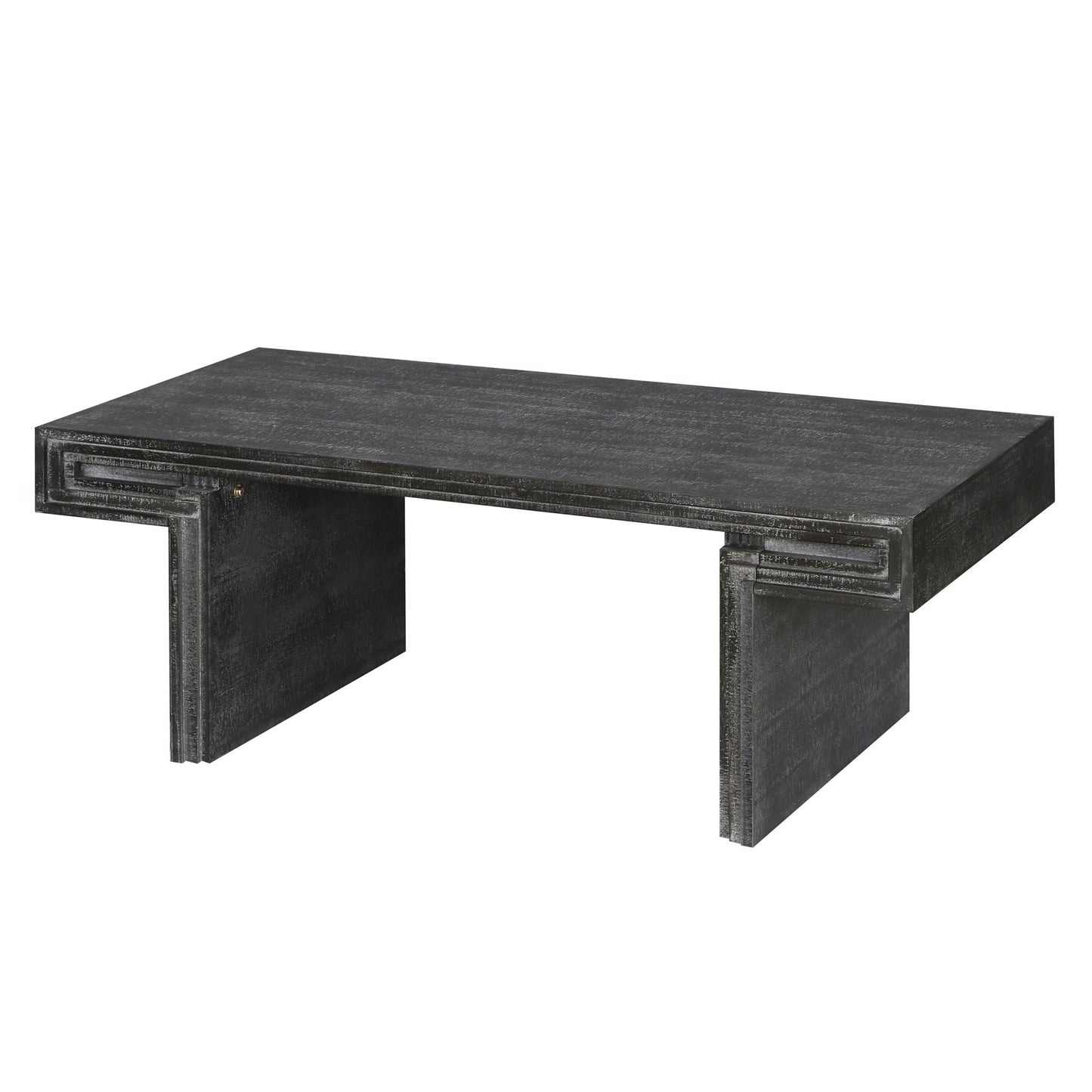 American Vintage Industrial Coffee Table, Double Tier Design Home Essentials