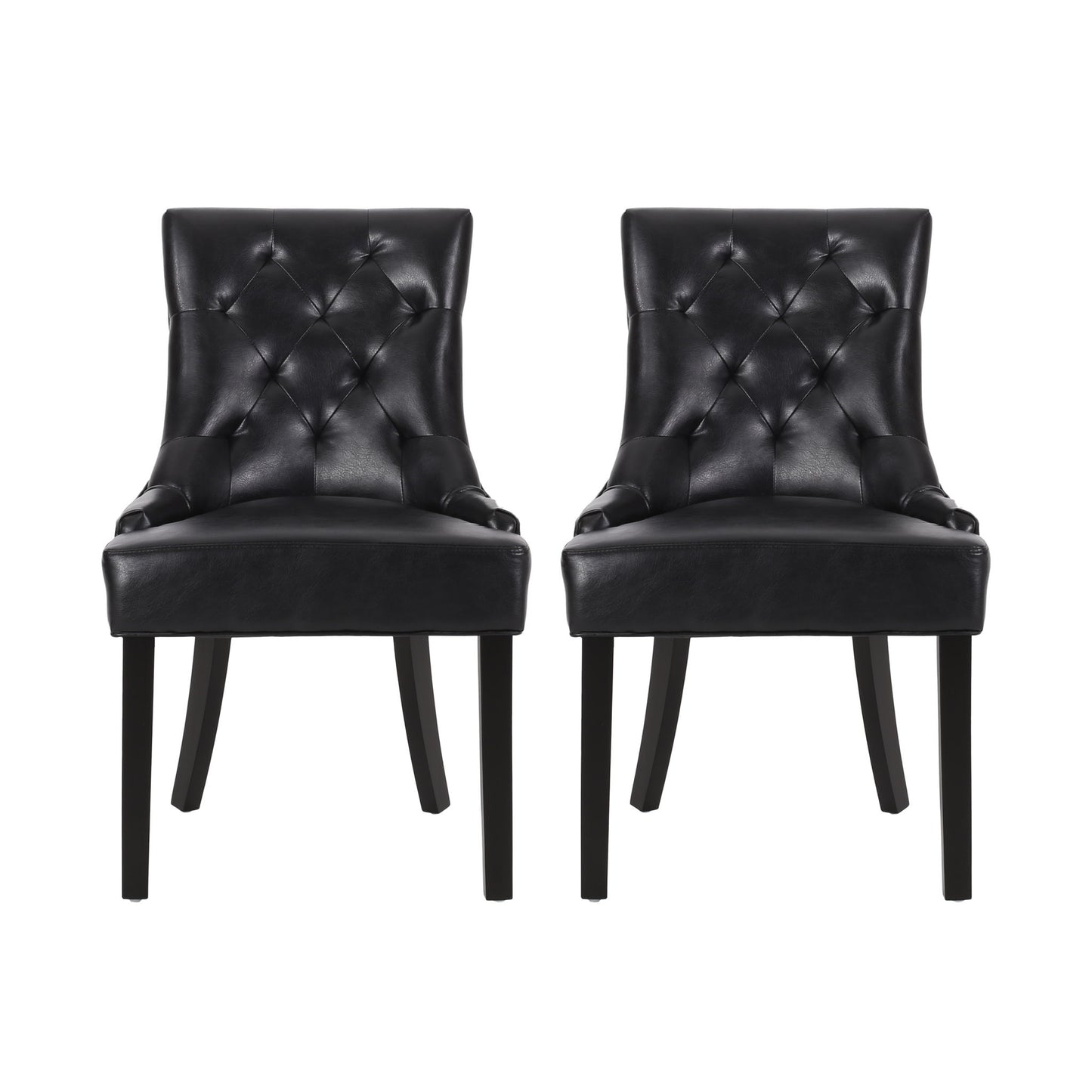 Cheney - Contemporary Dining Chair Tufted Upholstery (Set of 2) Noble House