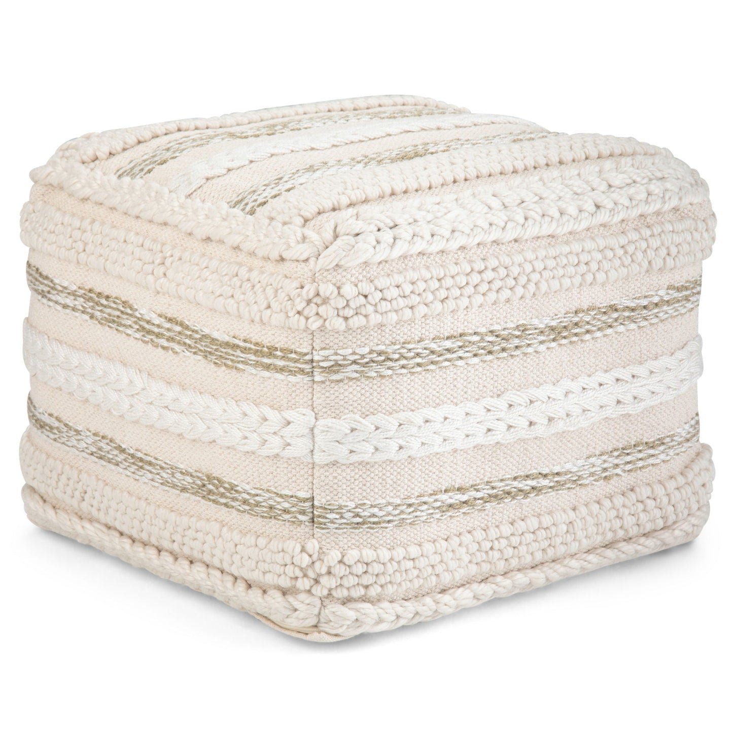 Sommer - Handcrafted Square Pouf Simpli-Home