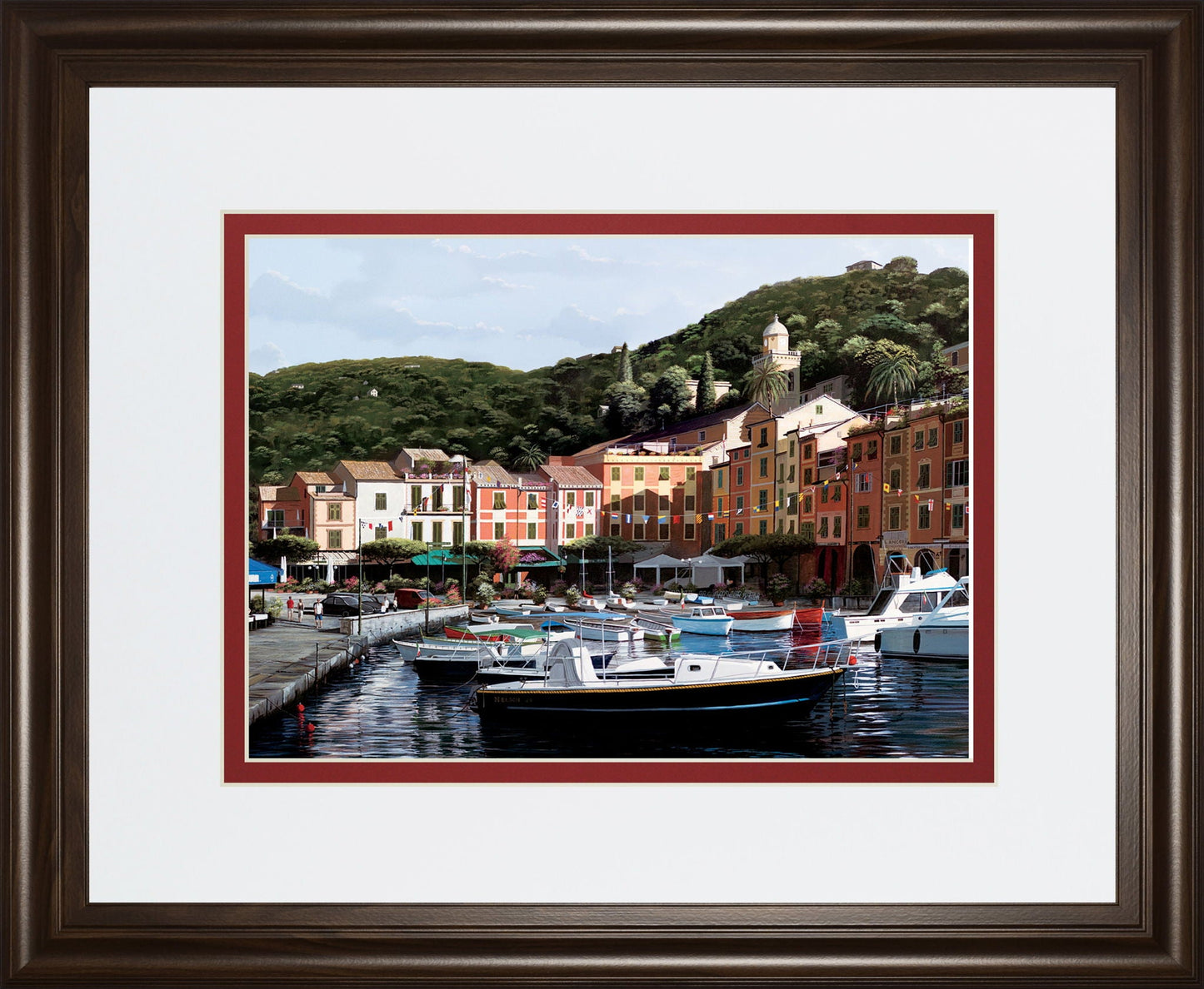 Sunshine Over Portofino By Saunders B. - Green Classy Art