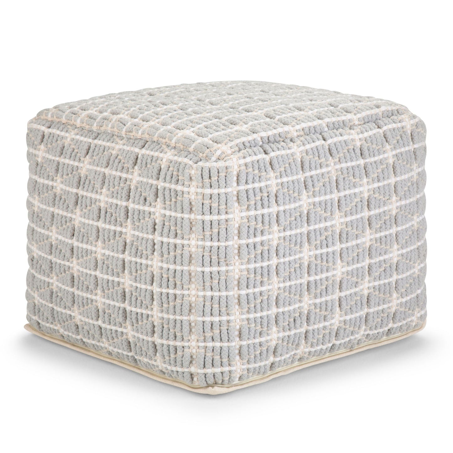 Noreen - Upholstered Square Pouf Simpli-Home