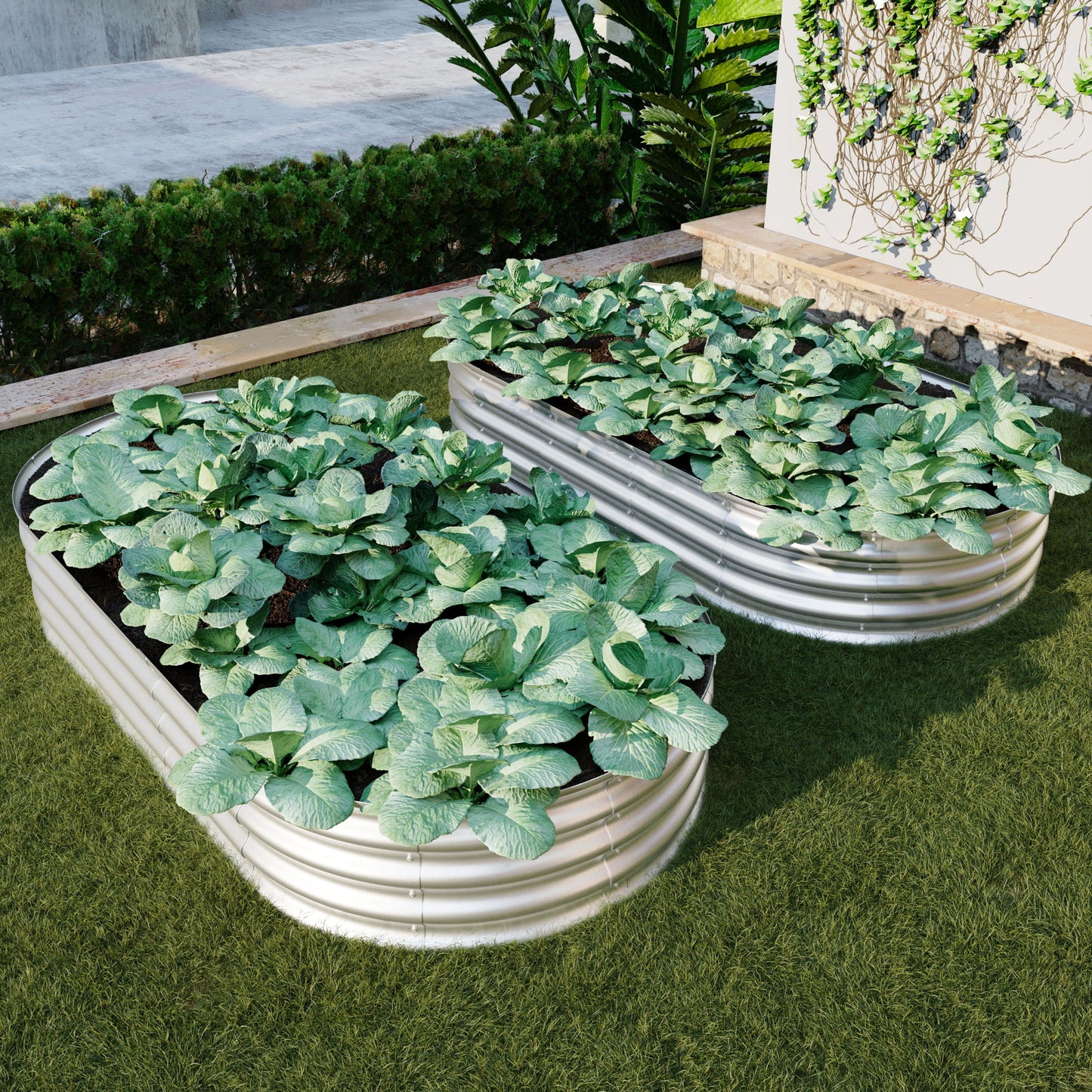 Heavy Duty Galvanized Raised Garden Bed Kit For Vegetables, Flowers & Herbs Daily Nest