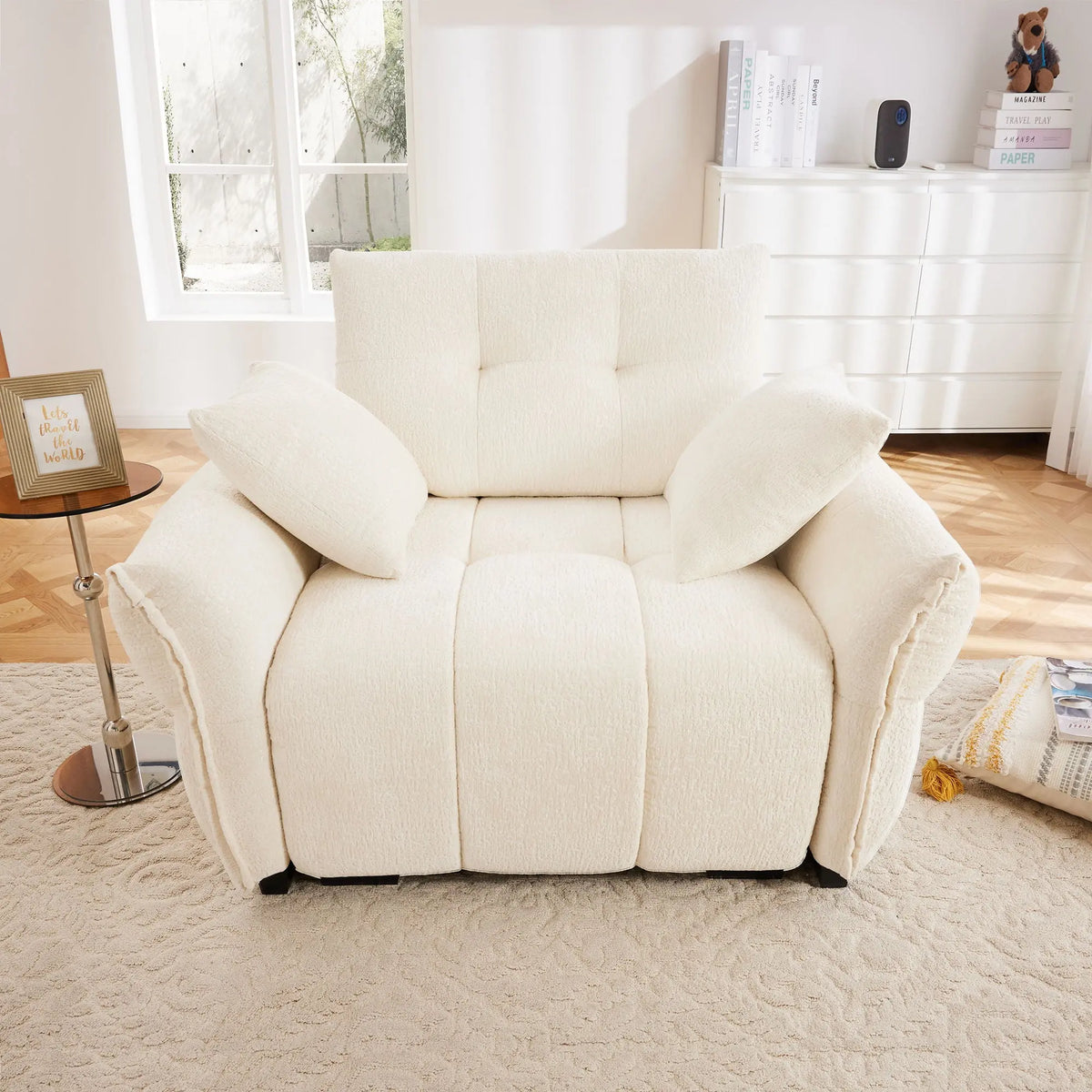 Modern Ergonomic Single Seater Sofa With High Resilience Cushions Home Essentials