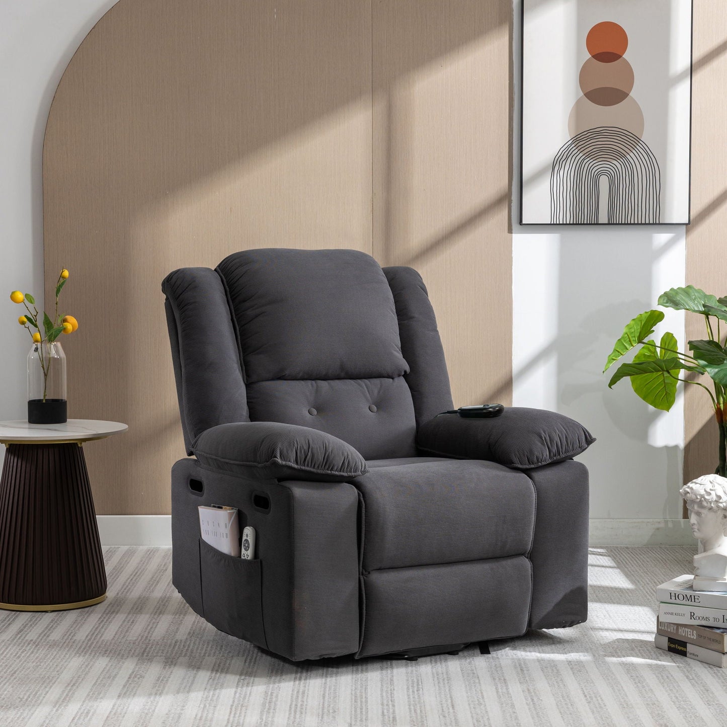 Massage Recliner Power Lift Chair With Adjustable Massage And Heating Function Hearth and Haven