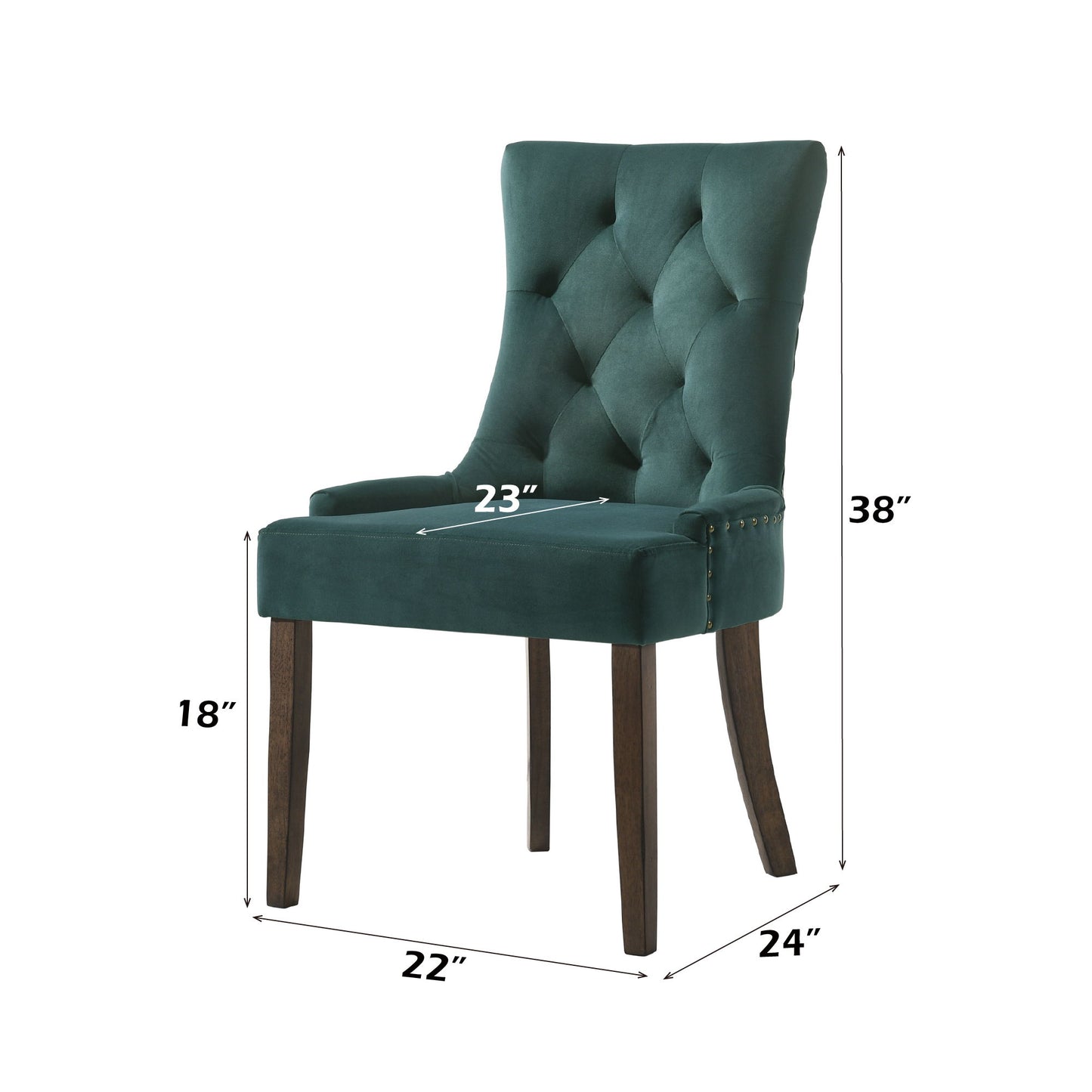 Farren - Velvet Side Chair (Set of 2) Acme