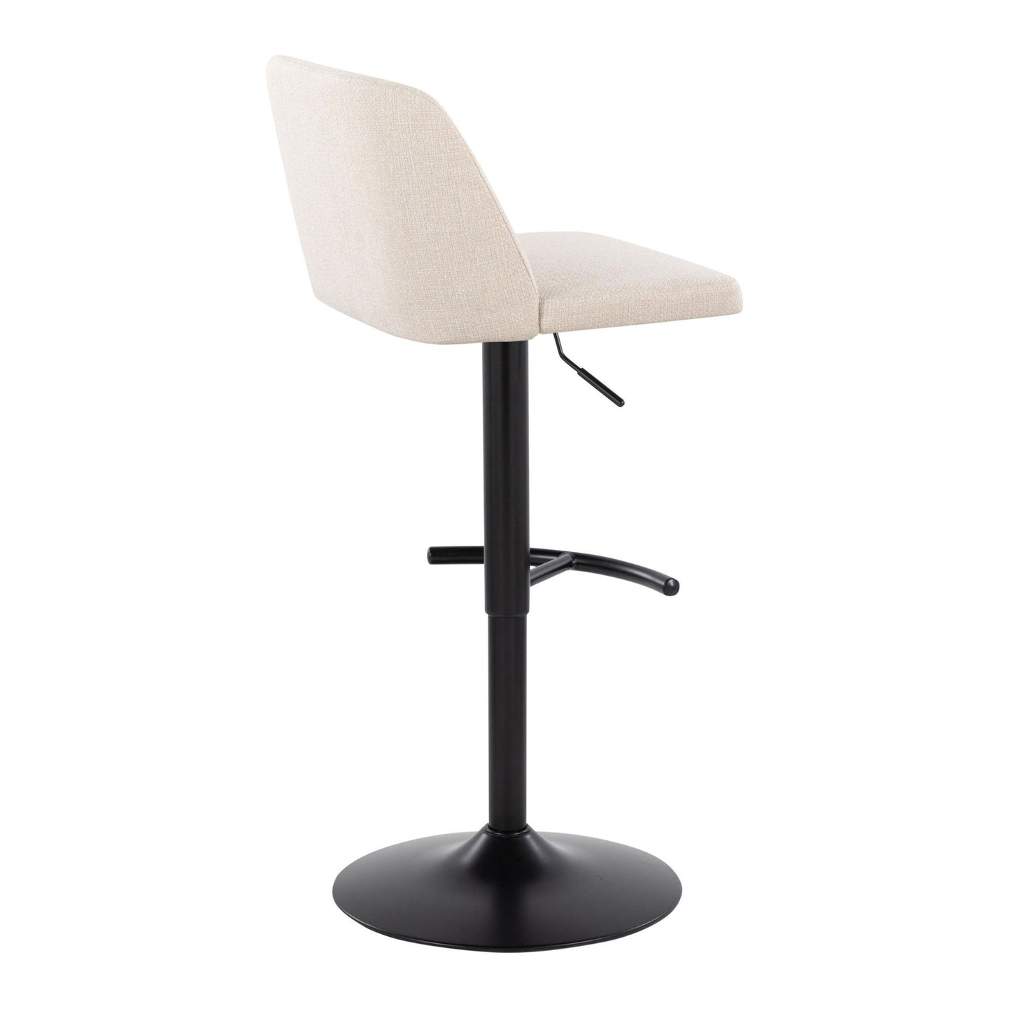 Toriano - Contemporary Adjustable Bar Stool With Rounded T Footrest (Set of 2) Lumi Source