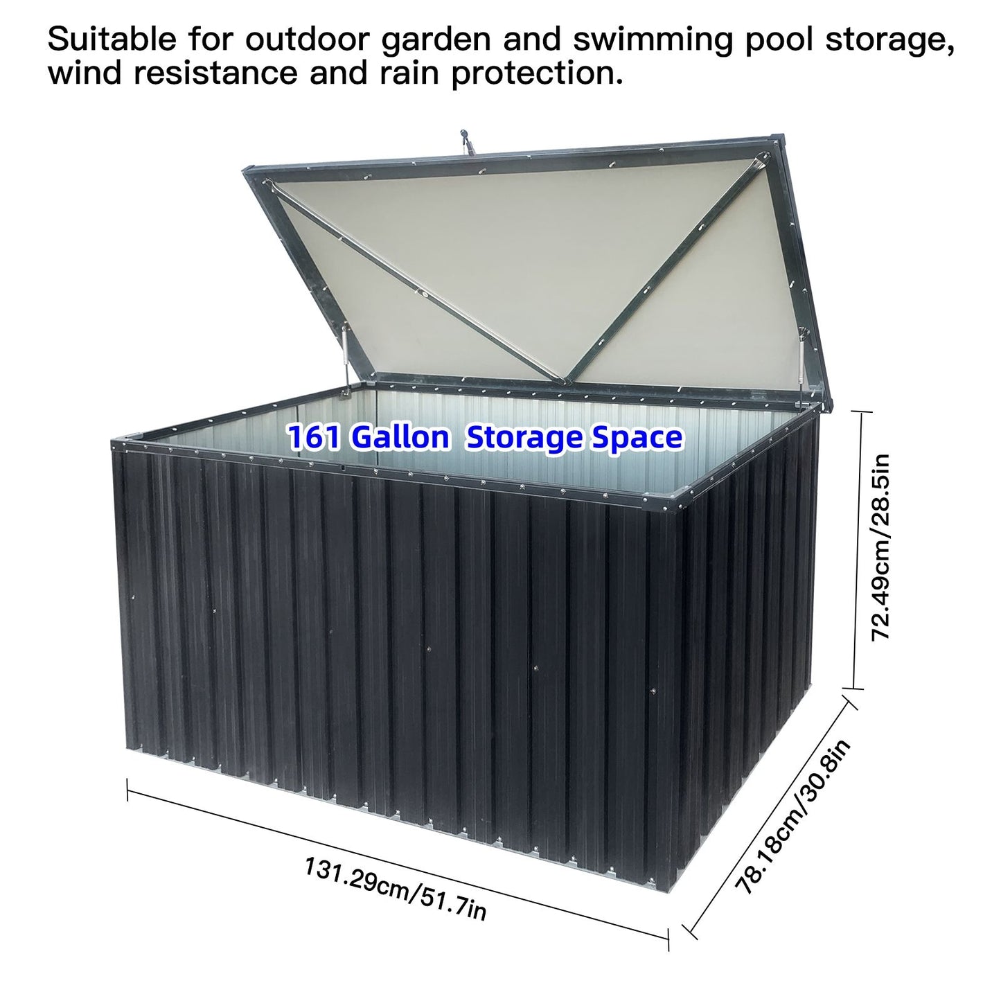 Metal Storage Box Store Small - Black Home Essentials