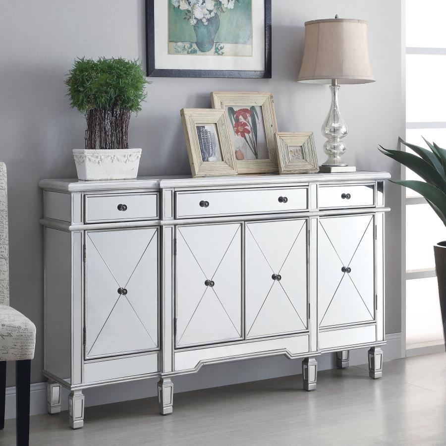 Aconitum - Cabinet Clear Mirror CoasterElevations