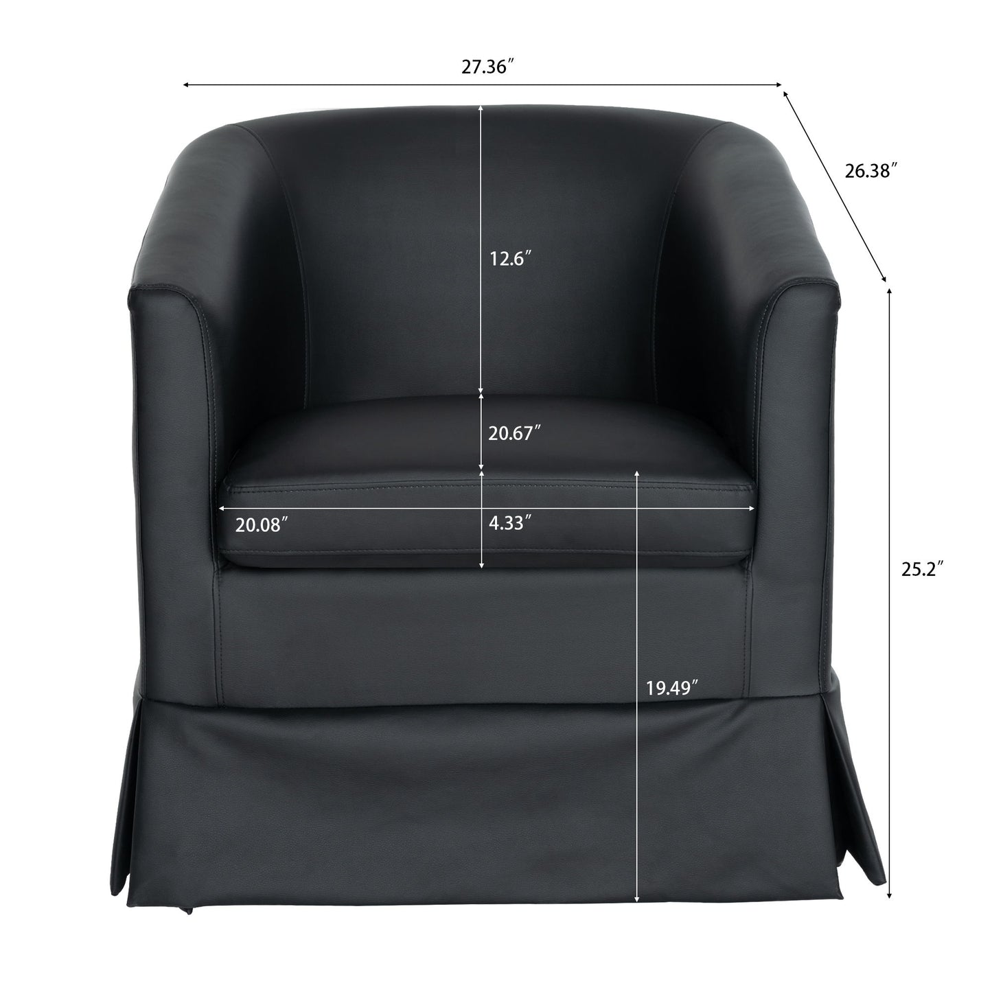 27.36" Wide Swivel Chair Home Essentials