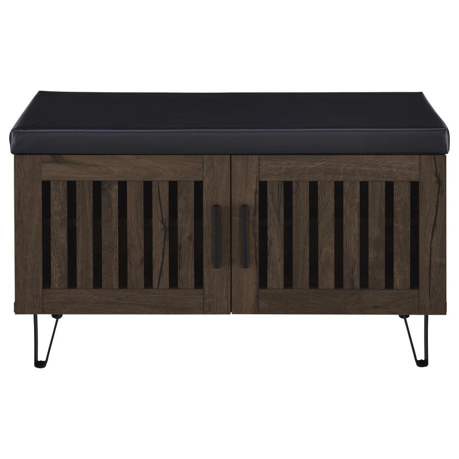 Brixton - 2-Door Padded Entryway Shoe Storage Bench Coaster Fine Furniture