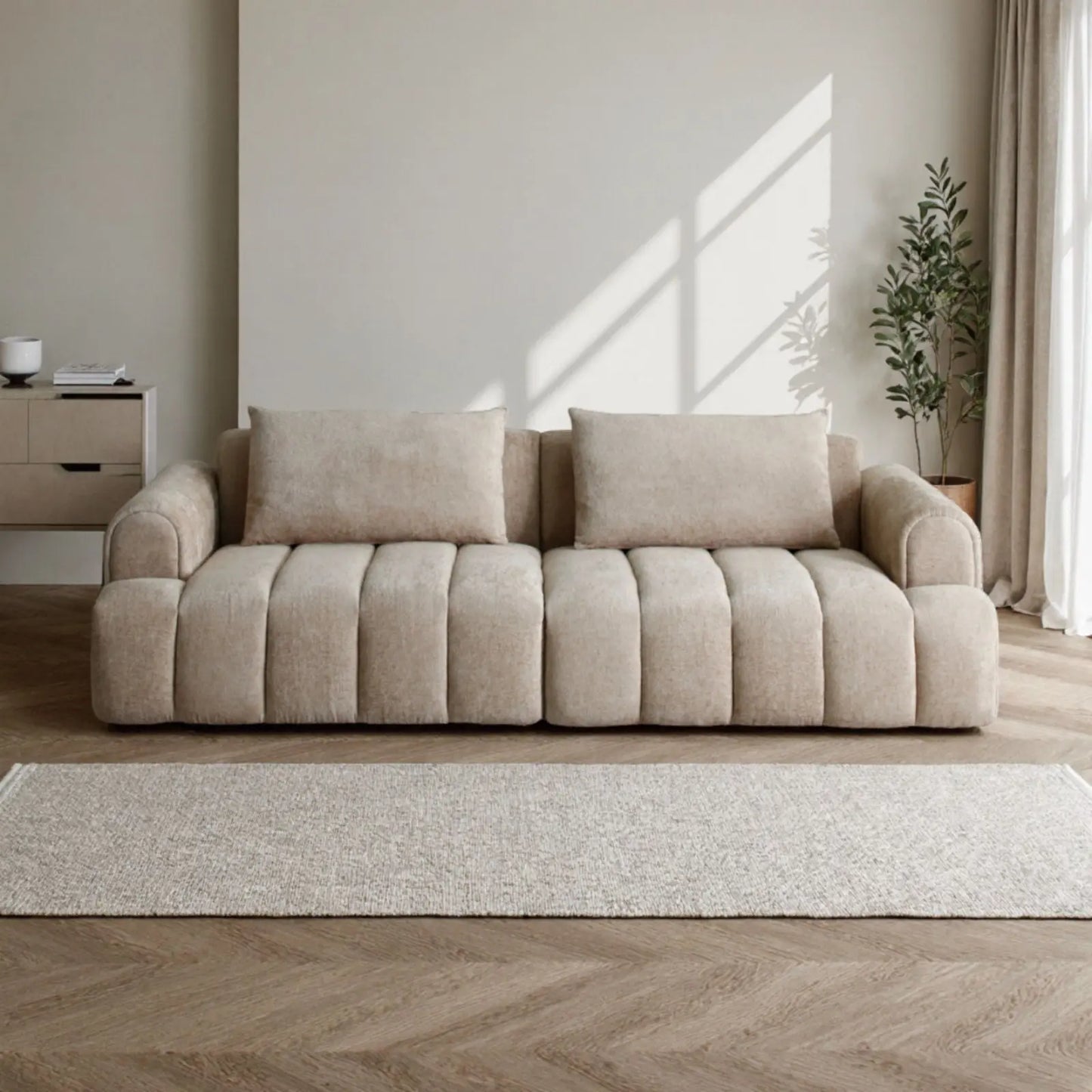 4 Seater Sectional Sofa For Living Room Spaces - Camel Home Essentials