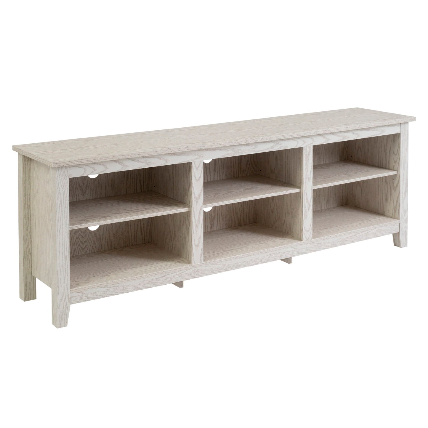 Modern Transitional 3 Shelf Open Storage 70" TV Stand For 80" TVs Walker Edison