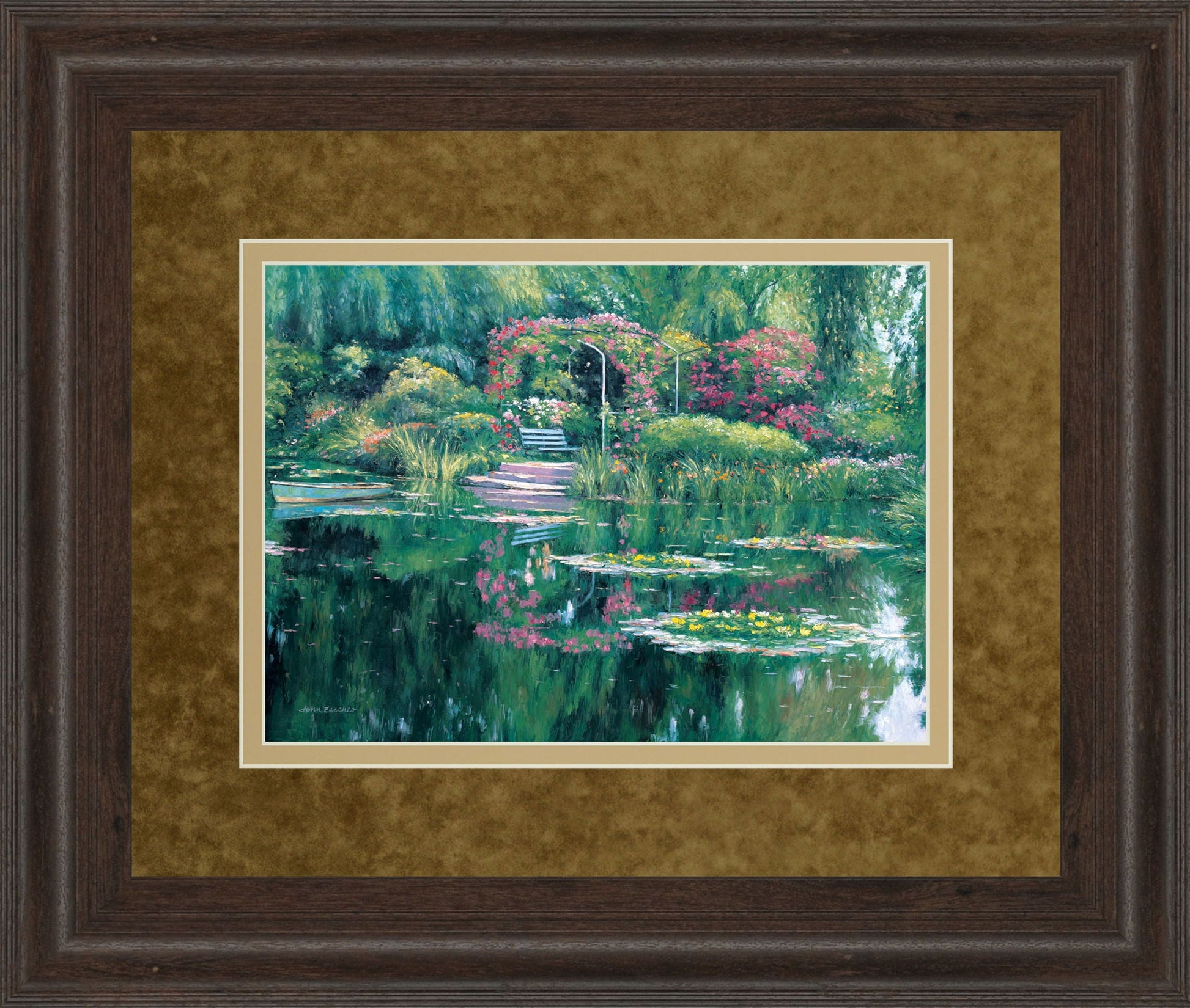 Swamp Scene - Framed Print Wall Art - Green Classy Art