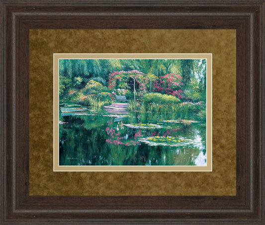 Swamp Scene - Framed Print Wall Art - Green Classy Art