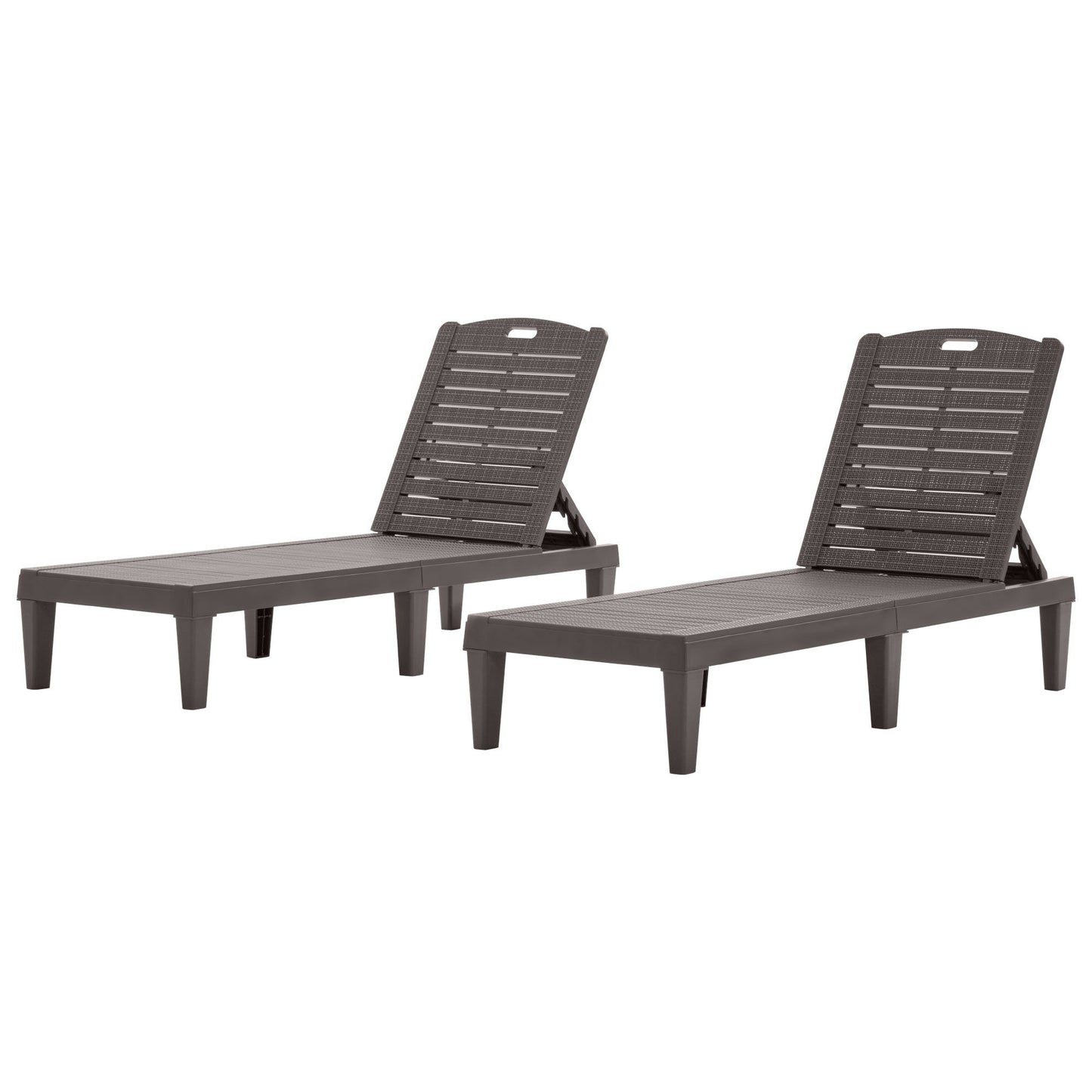 2 Piece Outdoor Chaise Lounges With Adjustable Backrest Hearth and Haven