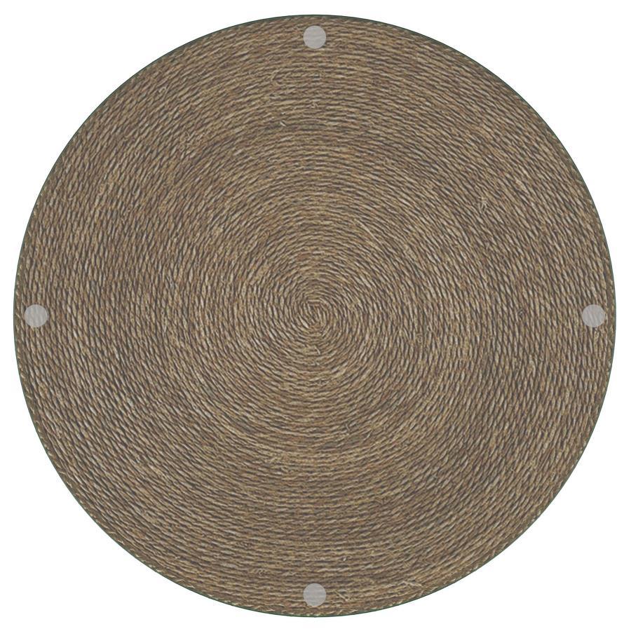 Halden - Round Woven Seagrass Accent Side Table - Light Brown Coaster Fine Furniture