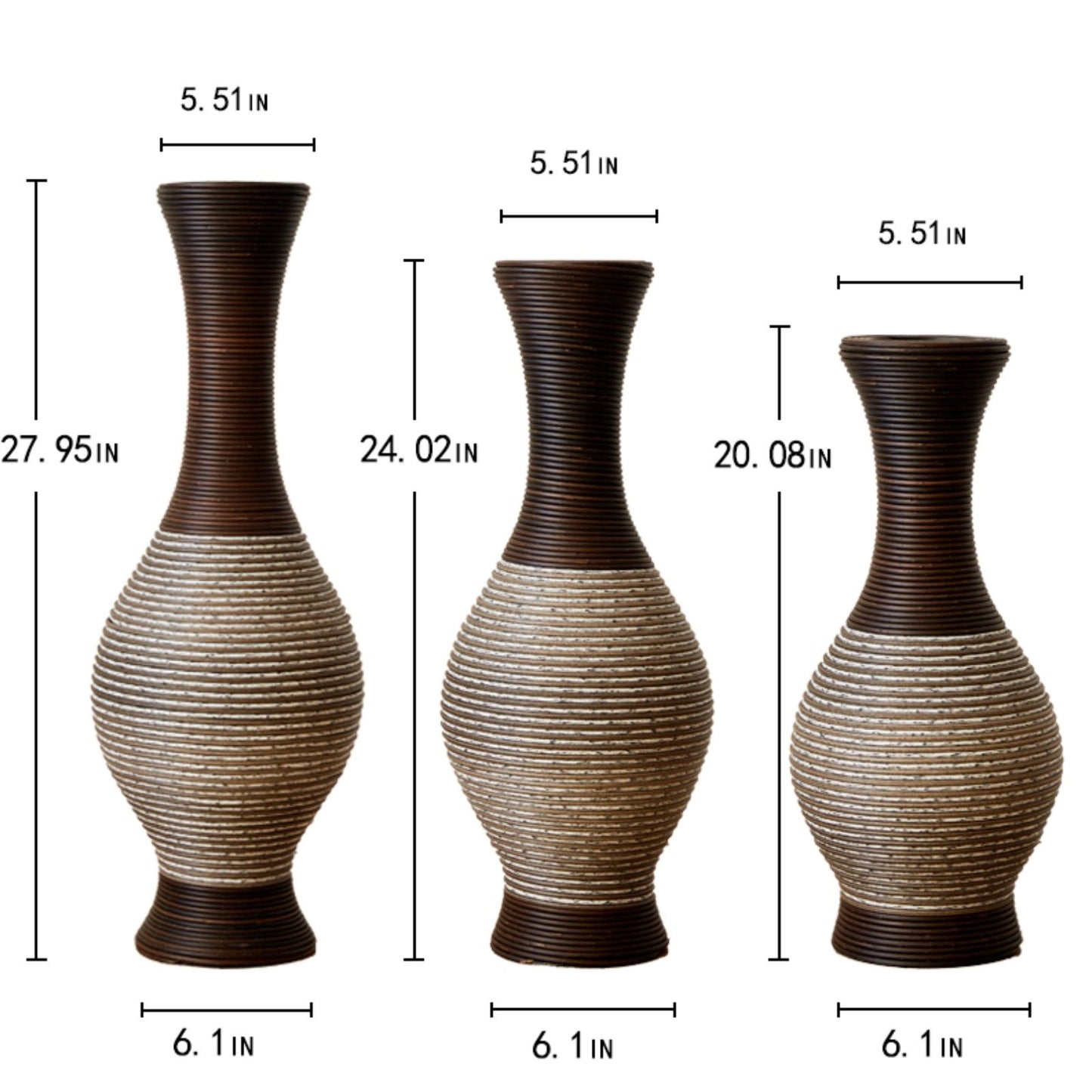 Tall Designer Floor Vase With Elegant 2 Tone Daily Nest