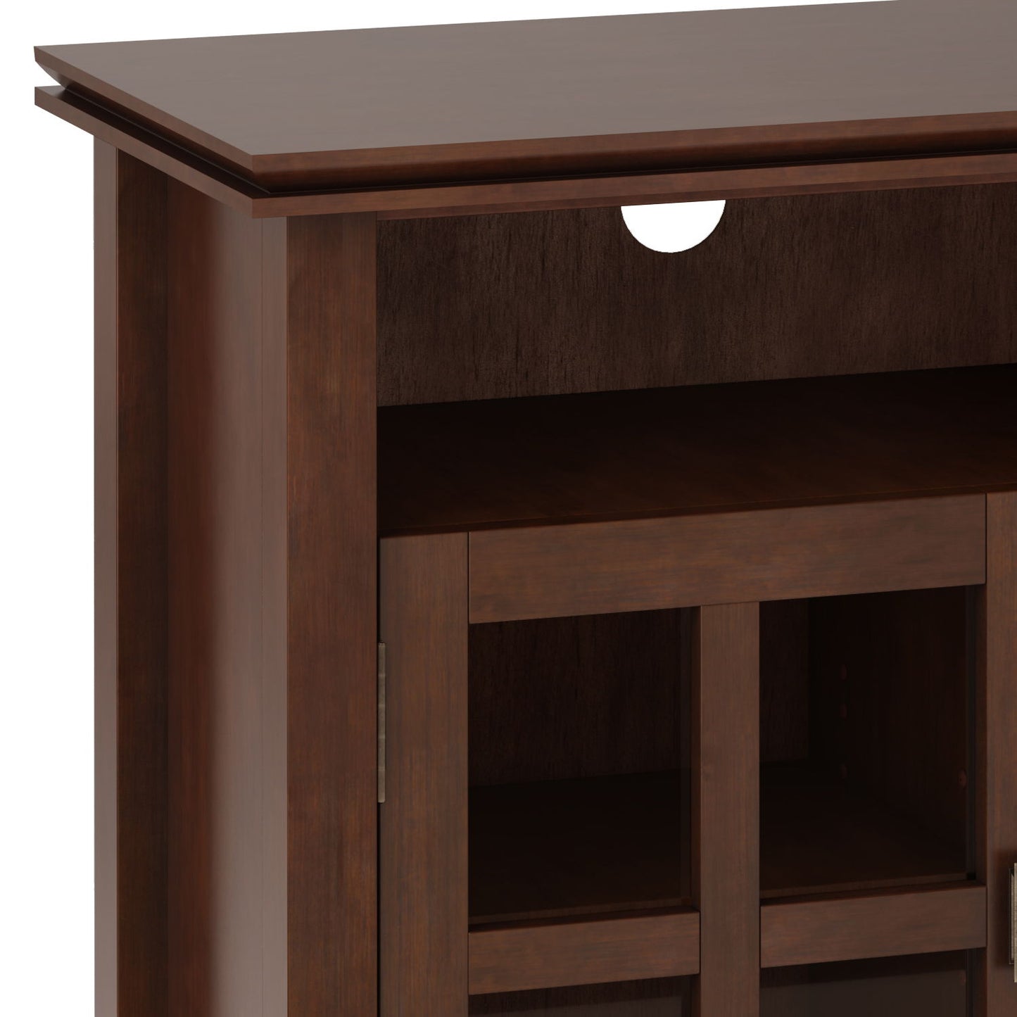 Artisan - TV Media Stand, Handcrafted - Russet Brown Simpli-Home
