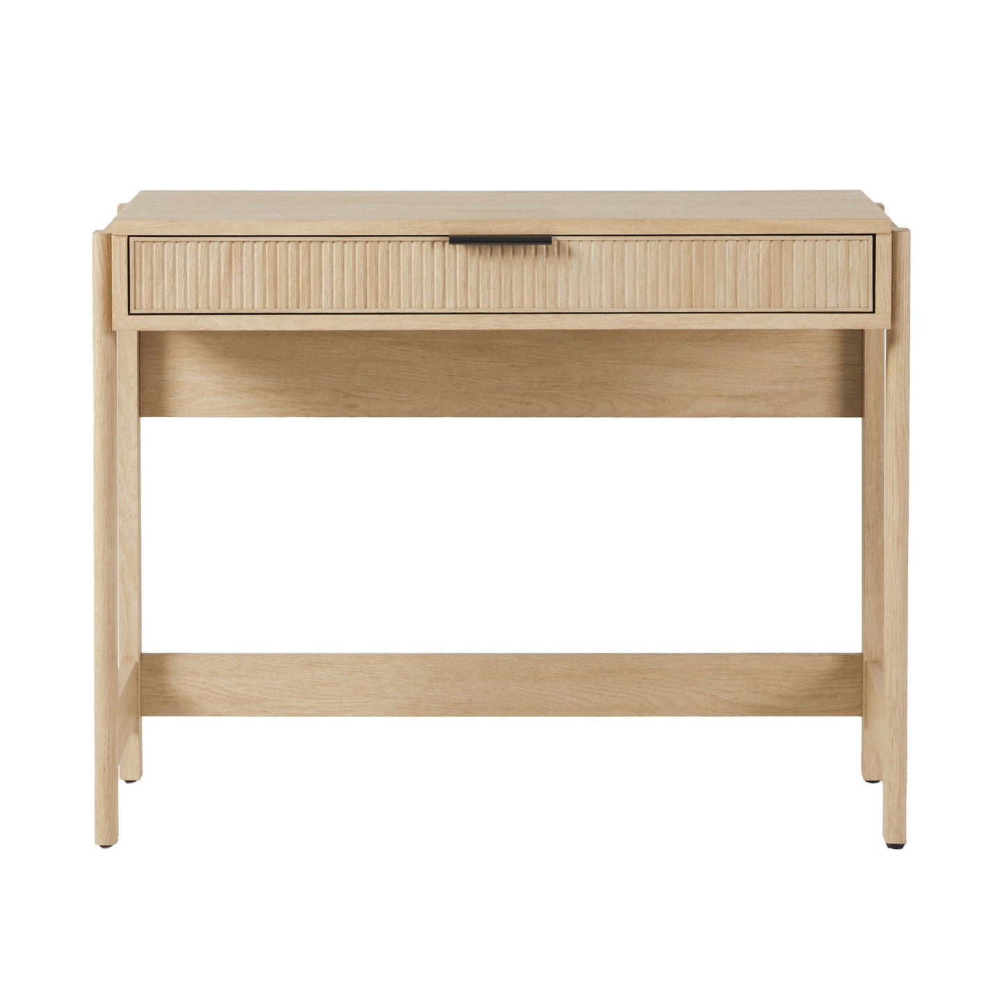 Transitional Reeded Writing Desk With Drawer Walker Edison