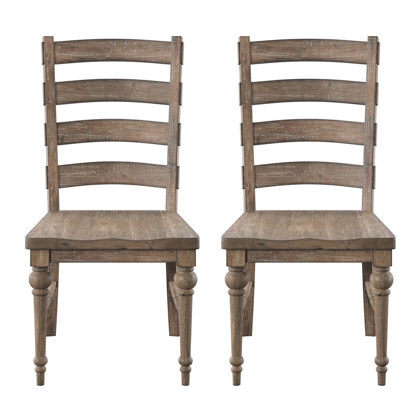 Ludin - Ladderback Dining Chairs, (Set of 2) - Taupe Emerald Home