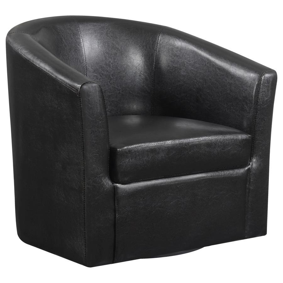 Turner - Upholstered Barrel Back Swivel Chair CoasterEssence