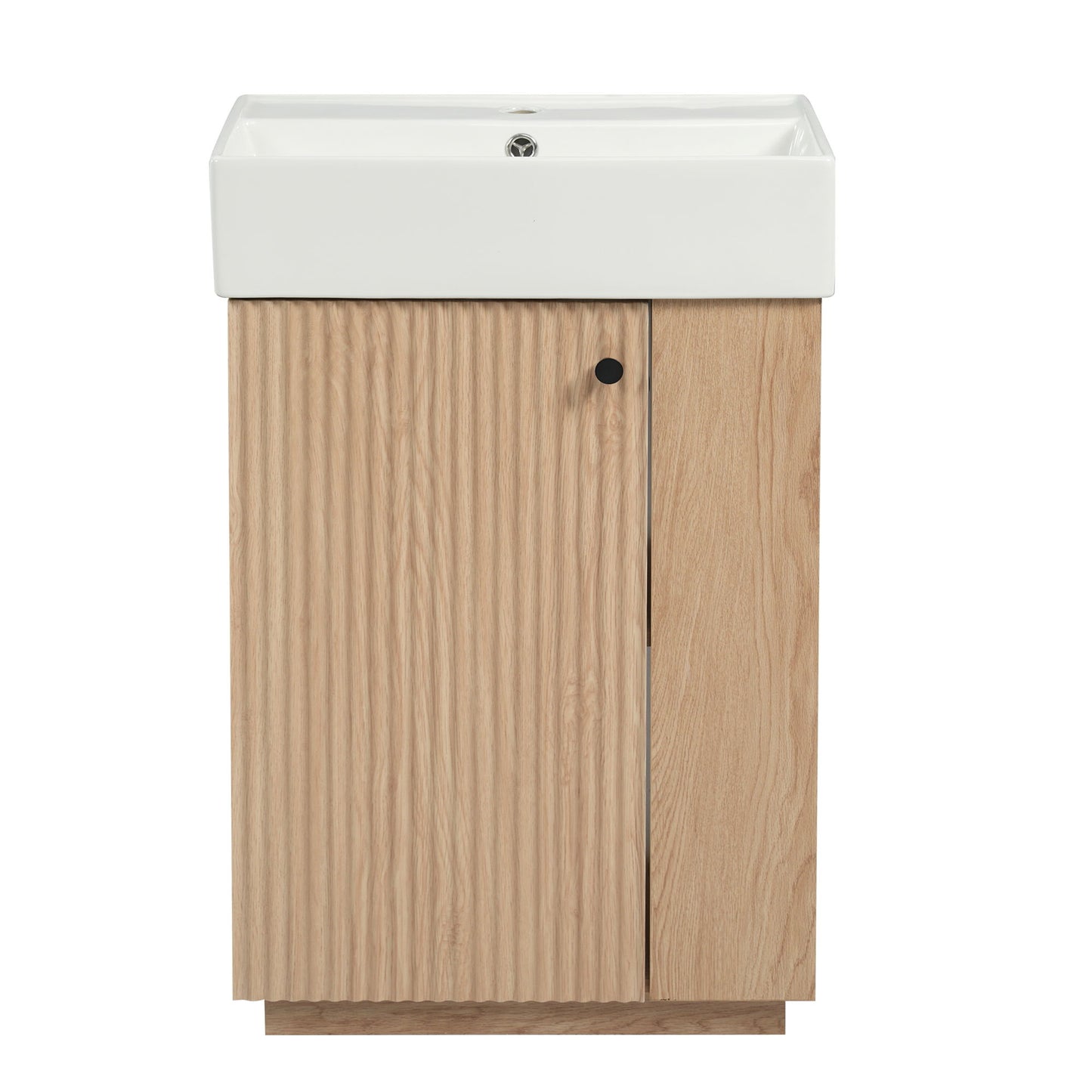 Bathroom Vanity With Sink, Freestanding Wood Grain Cabinet With Storage Hearth and Haven