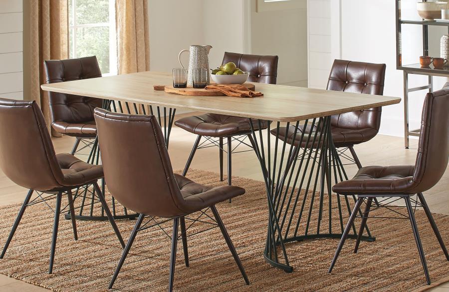Altus - Composite Wood Dining Table - Natural Oak CoasterEveryday