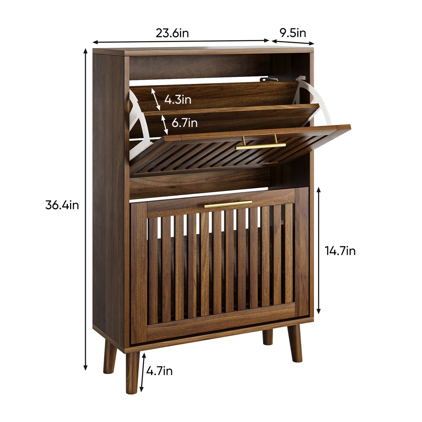 Medieval Modern Shoe Cabinet With 2 Flip Drawers And Fence Design Daily Nest