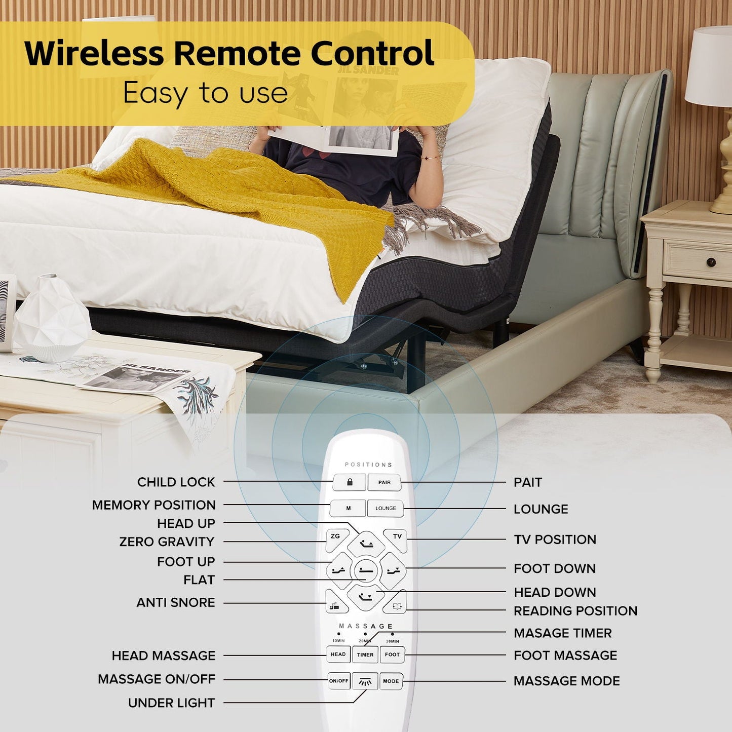 Ergonomic Adjustable Bed & Zero Gravity Base Daily Nest
