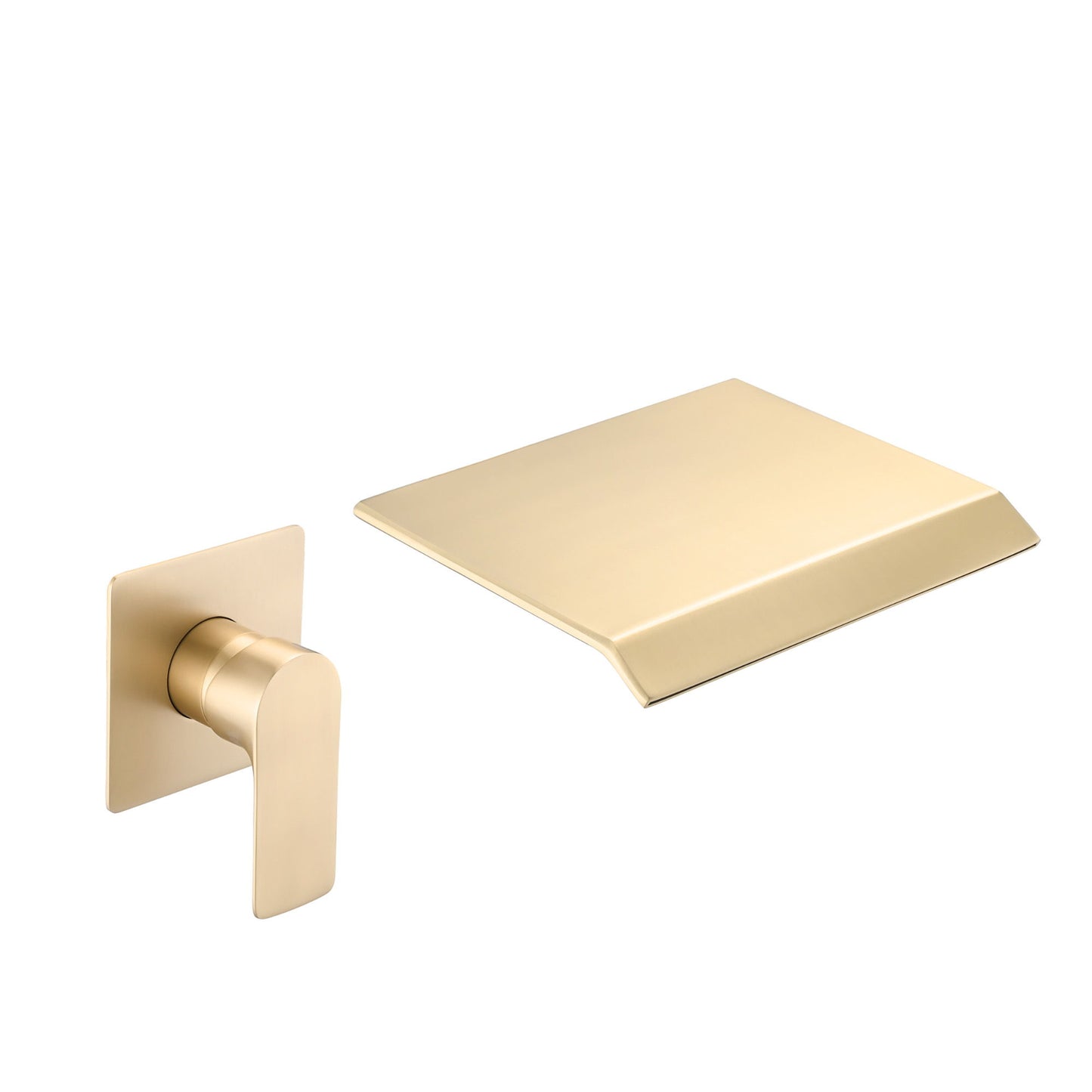 Wall Mount Bathtub Faucet With Waterfall Tub Spout And Single Handle Stainless Steel Daily Nest