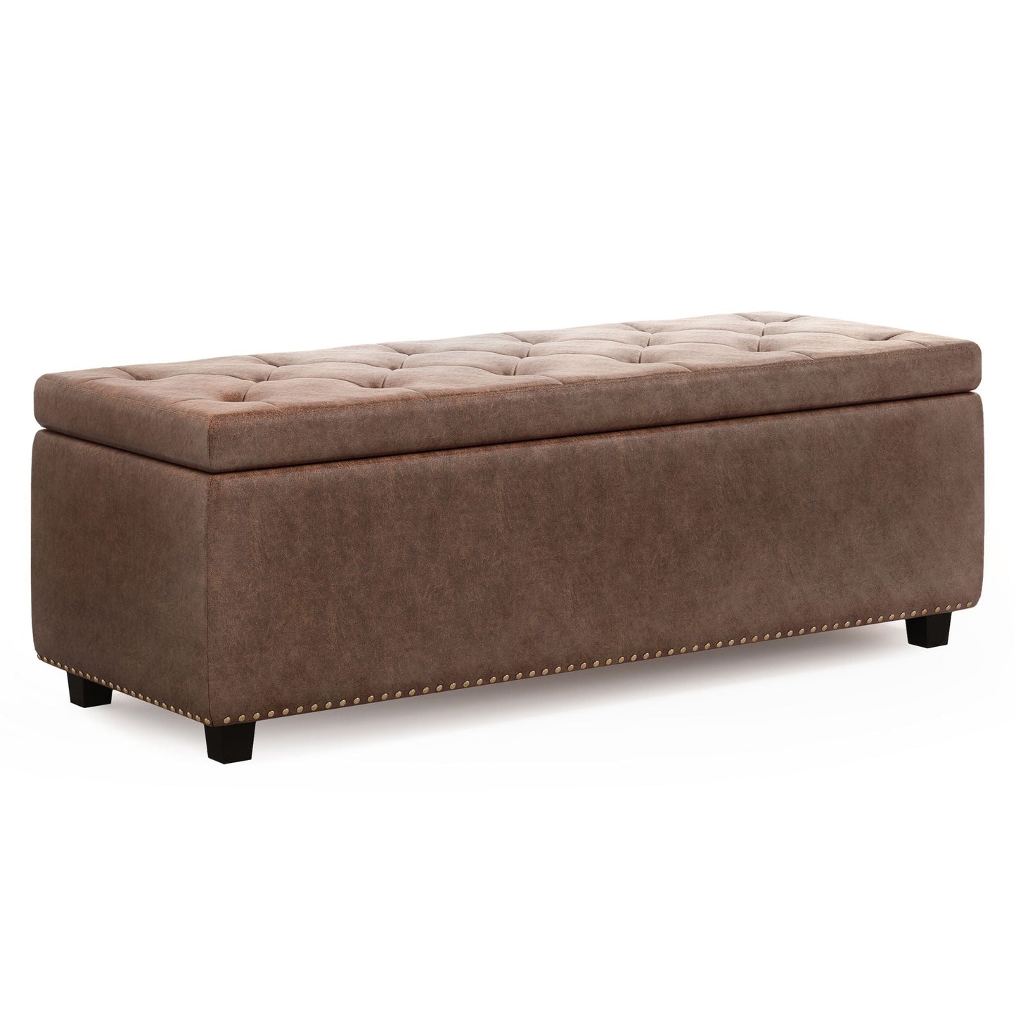 Hamilton - Upholstered Storage Ottoman Simpli-Home