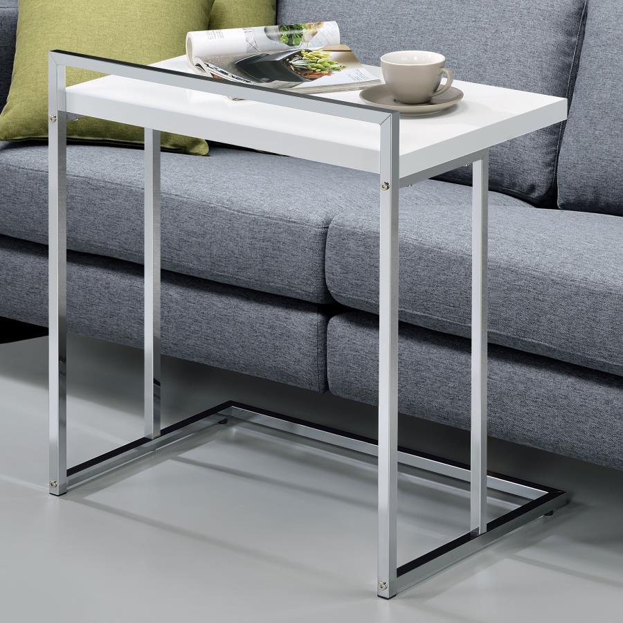 Dani - Rectangular C-Shaped Sofa Side Table CoasterEveryday