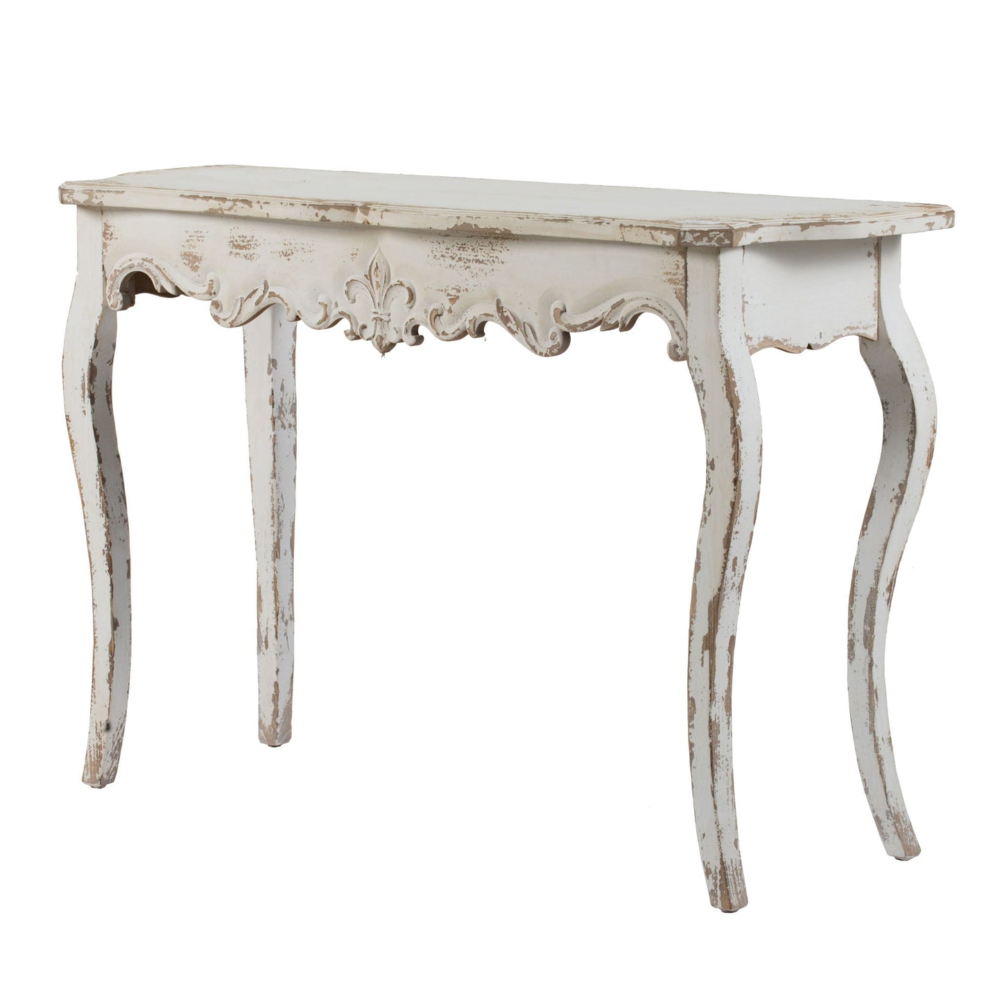 Slimline wash Console Table, For Hallway Living Room Bedroom - White Washed Home Essentials