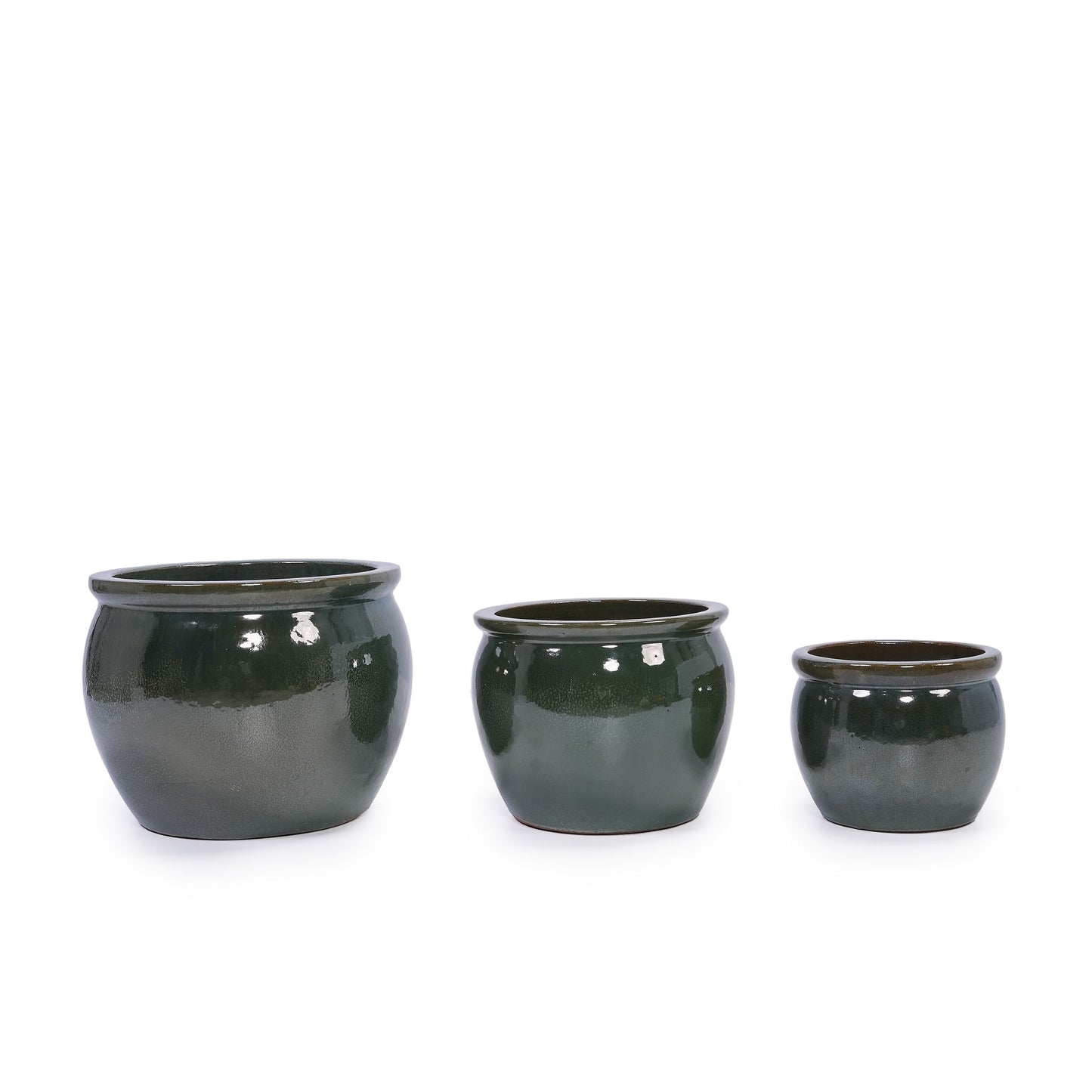 3 Pieces Ceramic Flowerpot, Planter For Patio, Garden Or Windowsills Daily Nest