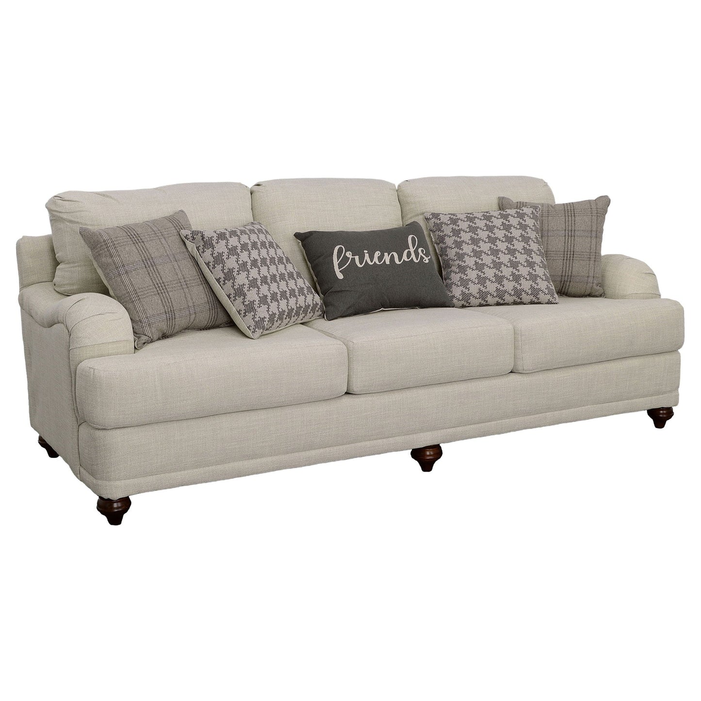 Anderson - 2 Piece Cushion Back Living Room Set - Gray Furniture Max