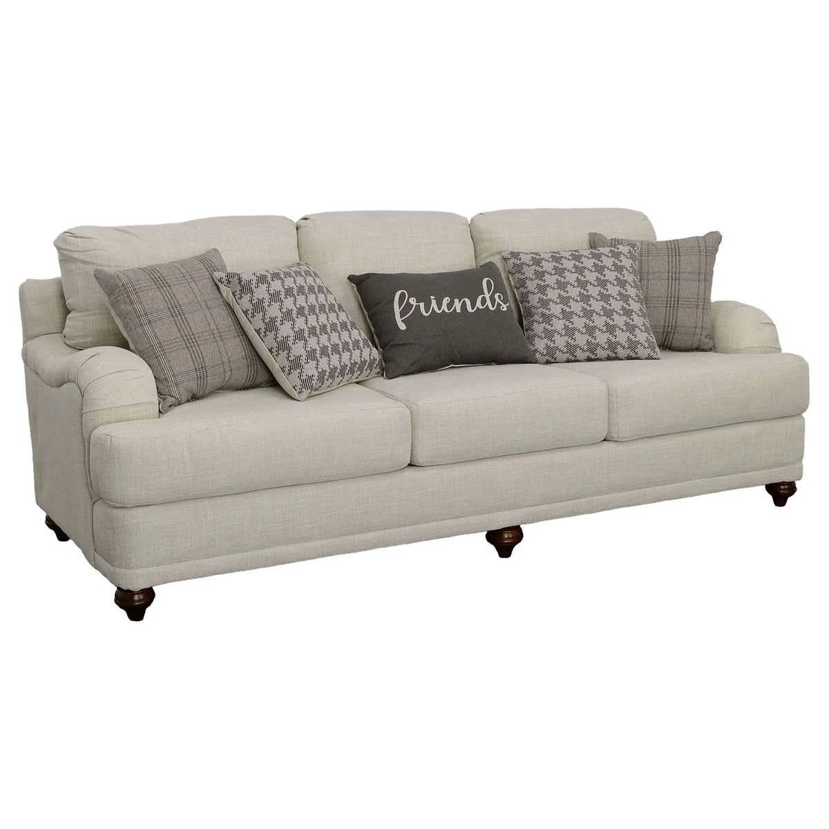 Anderson - 2 Piece Cushion Back Living Room Set - Gray Furniture Max